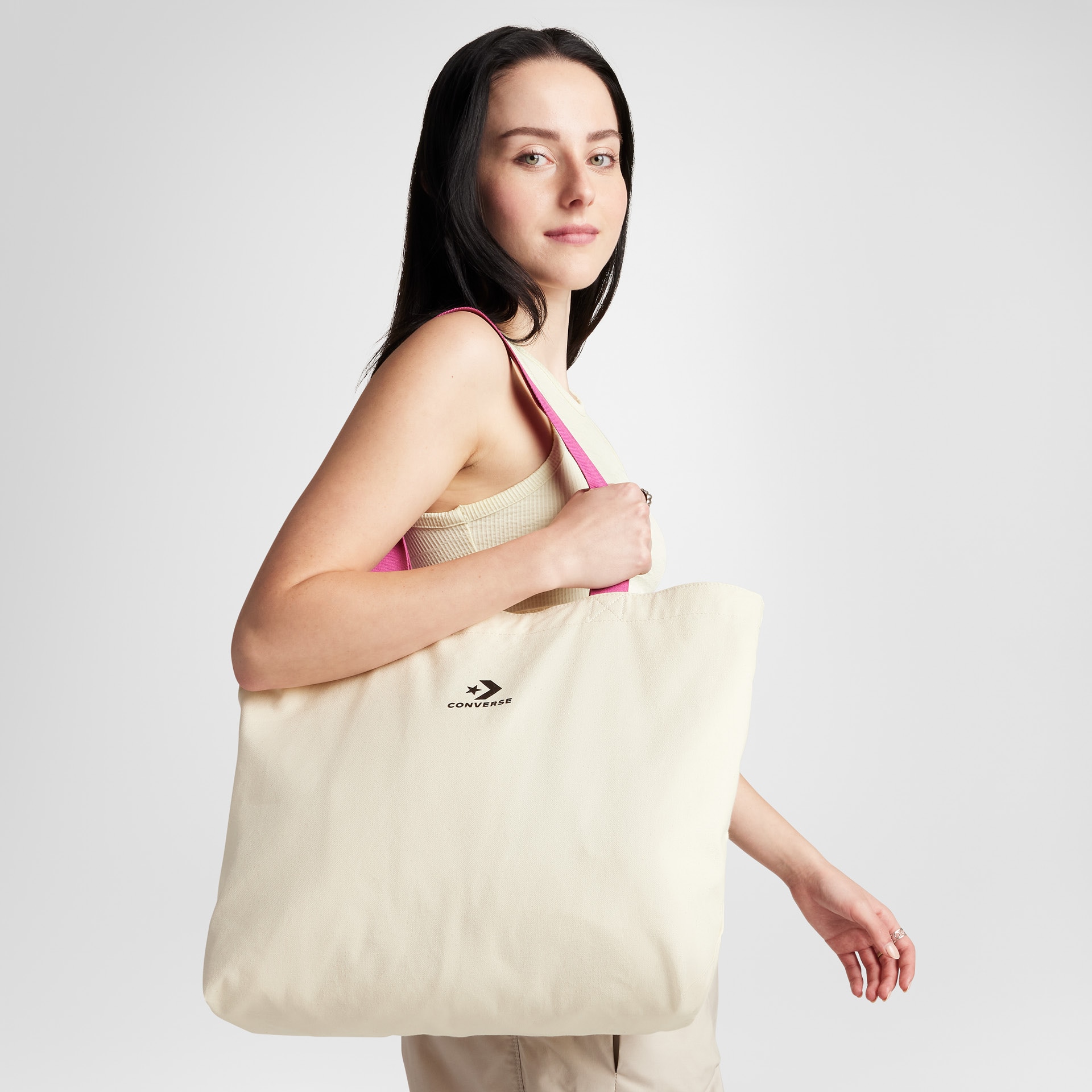 Tote Star Chevron Canvas Bag Converse Branco-2