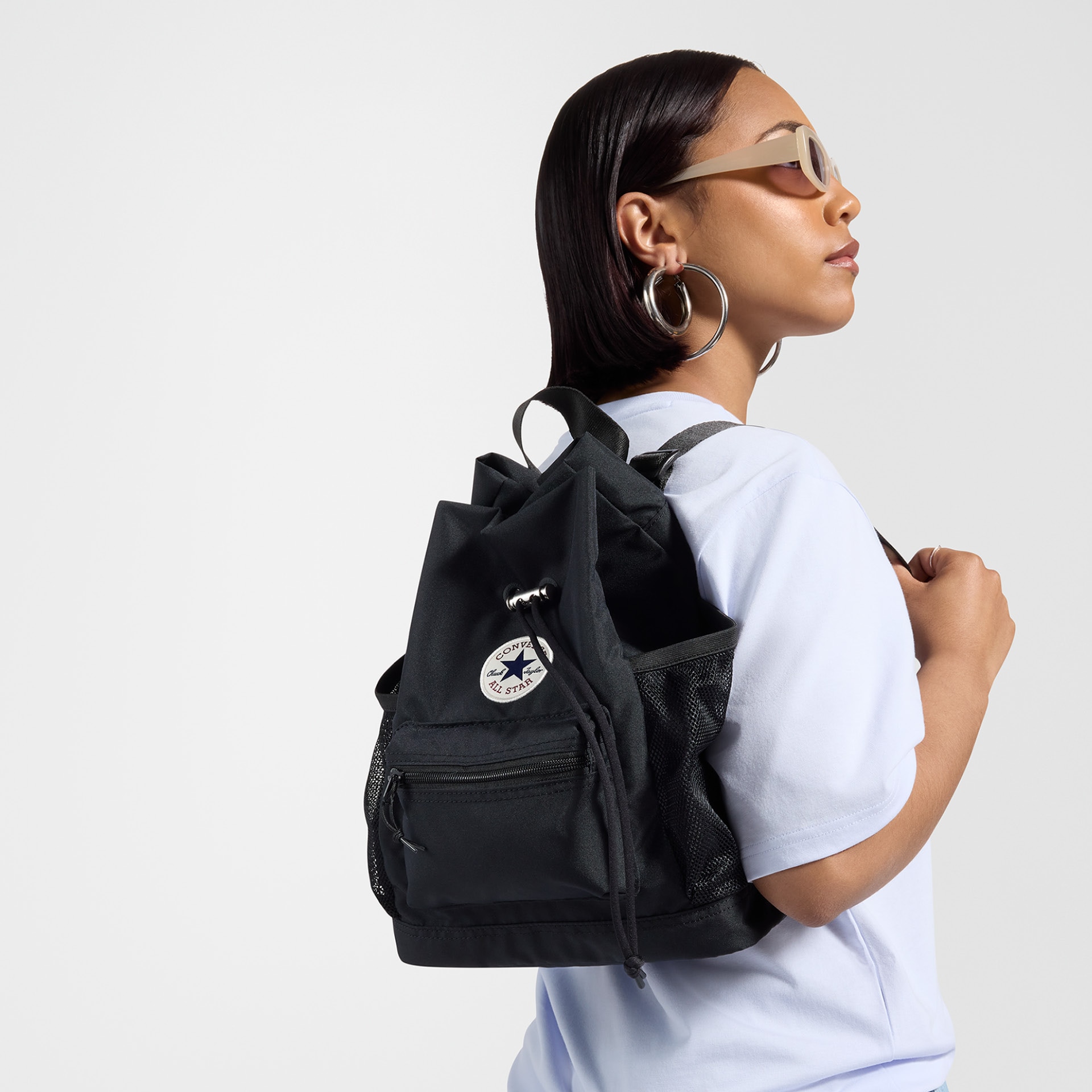 Mochila Go Lo Cinched Bucket Bag Converse Preto-3