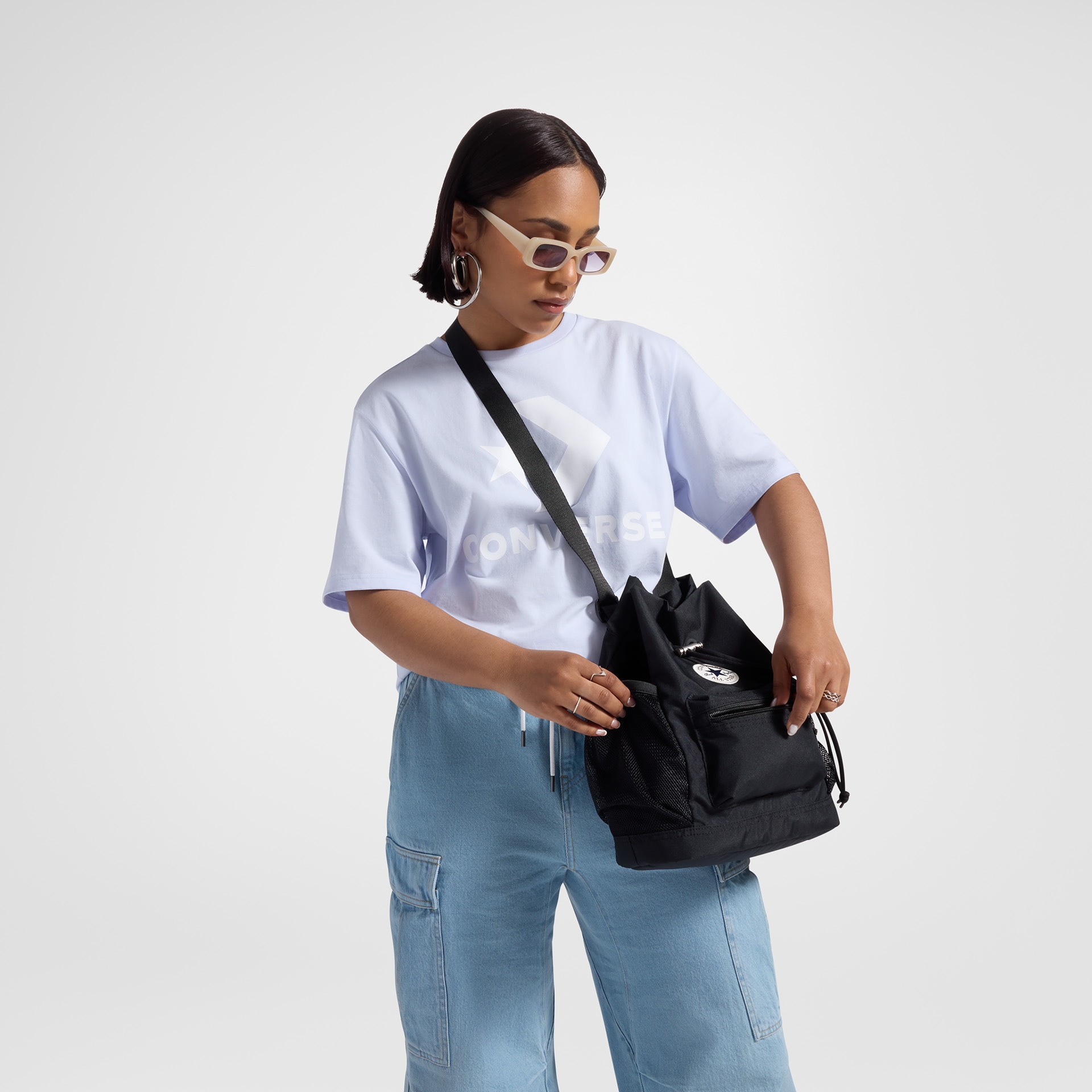 Mochila Go Lo Cinched Bucket Bag Converse Preto-4