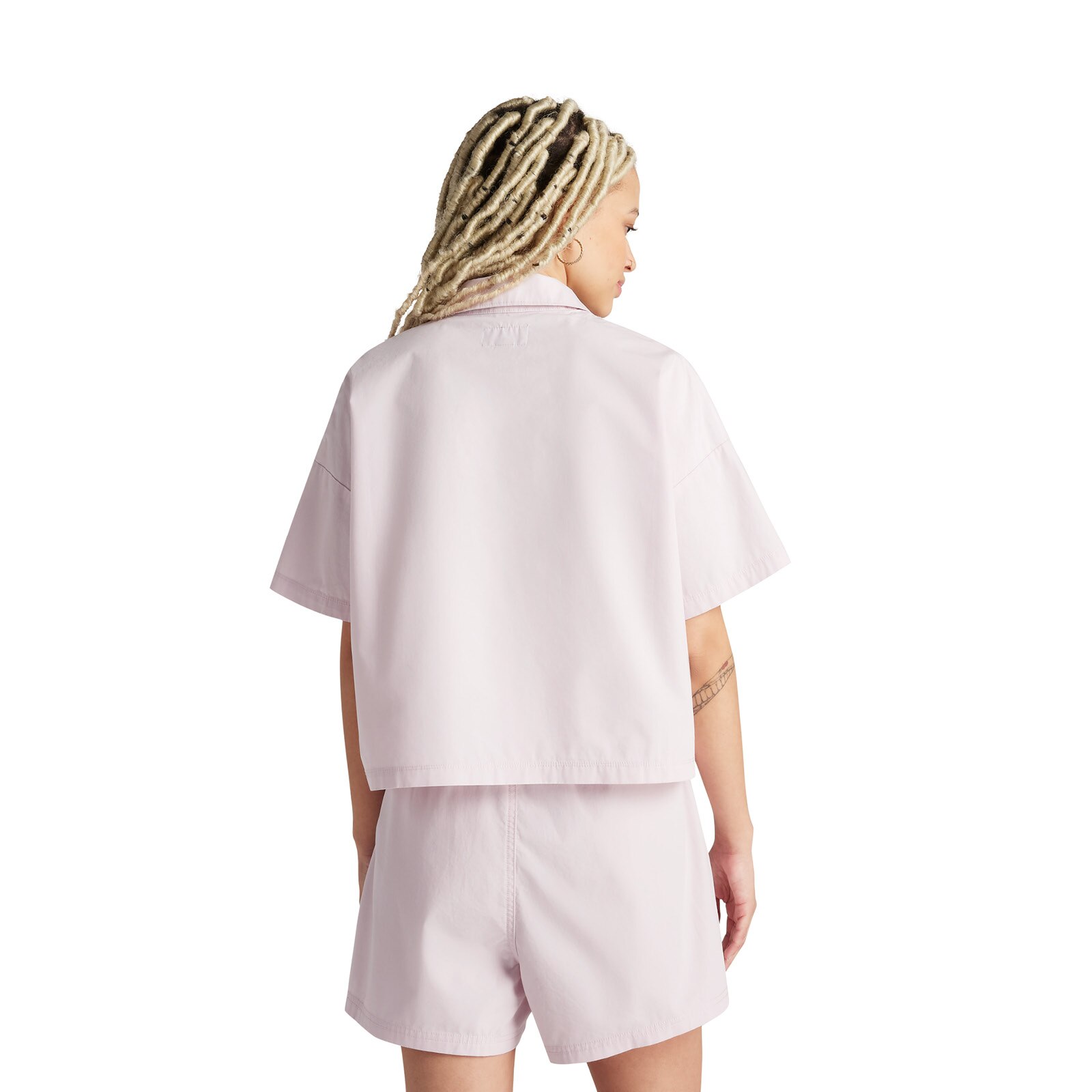 Camisa Button-down Short-sleeve Shirt Converse Rosa-claro-2