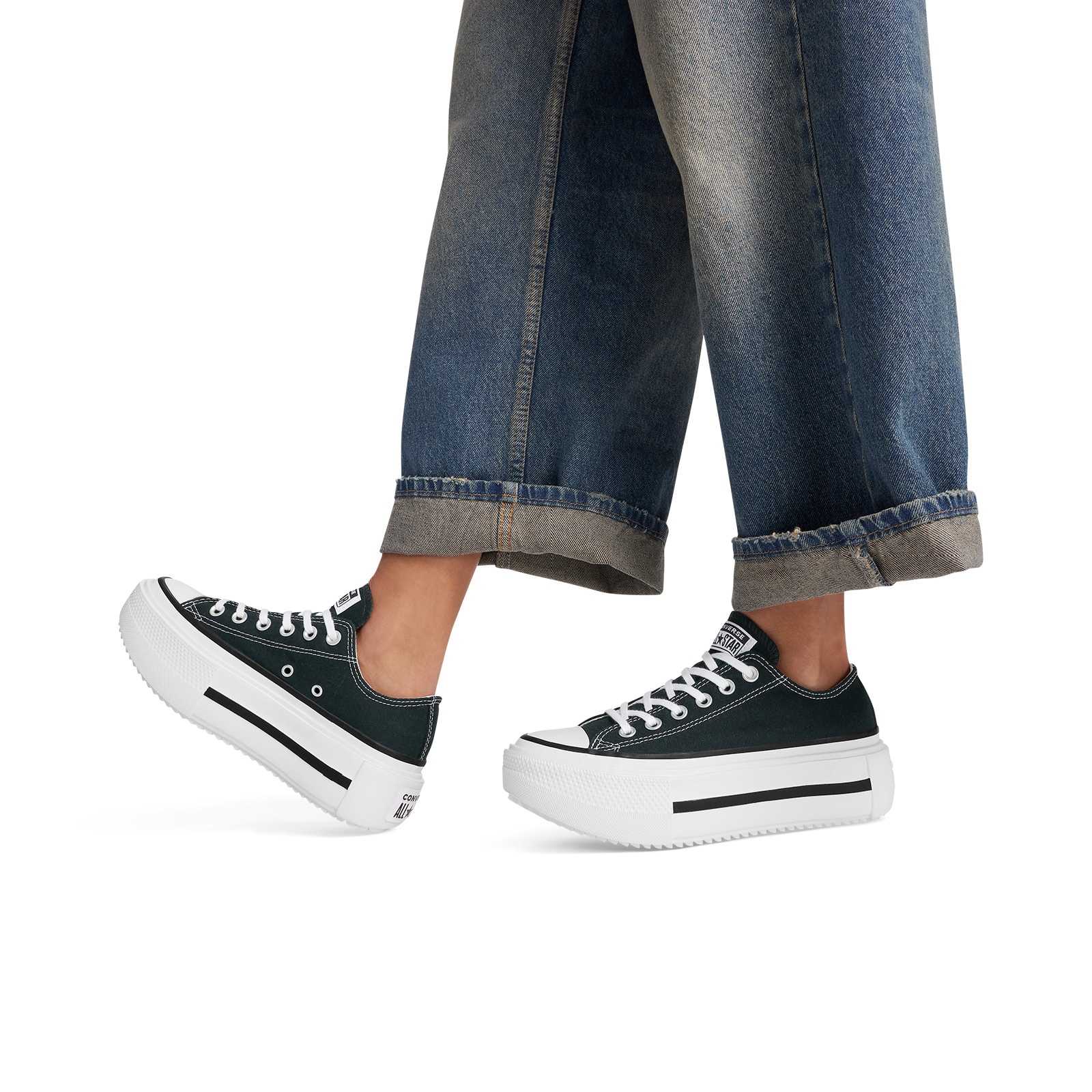 Sapatilhas Casual Chuck Taylor All Star Lift Double Stack Converse Preto-3