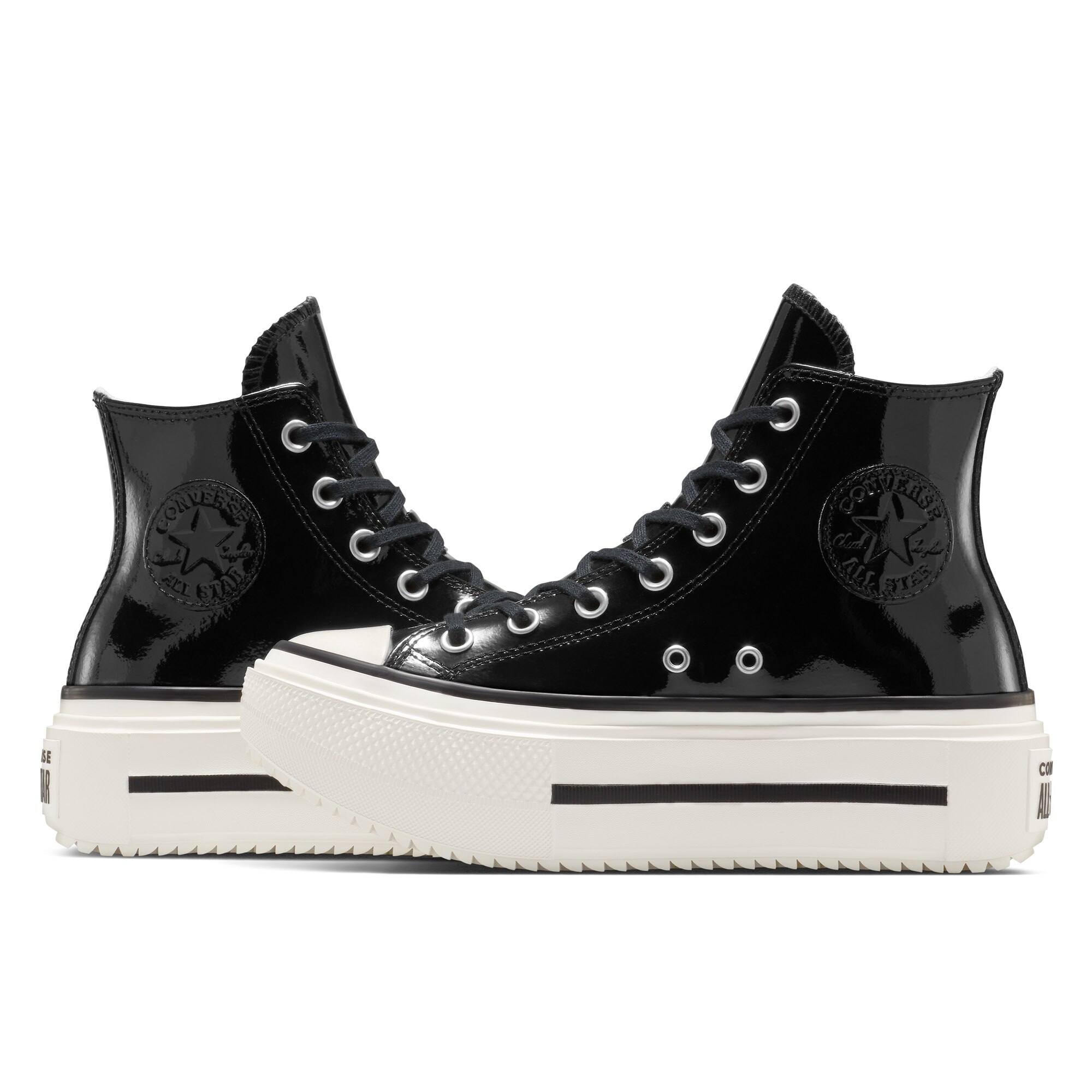 Sapatilhas Casual Chuck Taylor All Star Lift Double Stack Patent Converse Preto-5