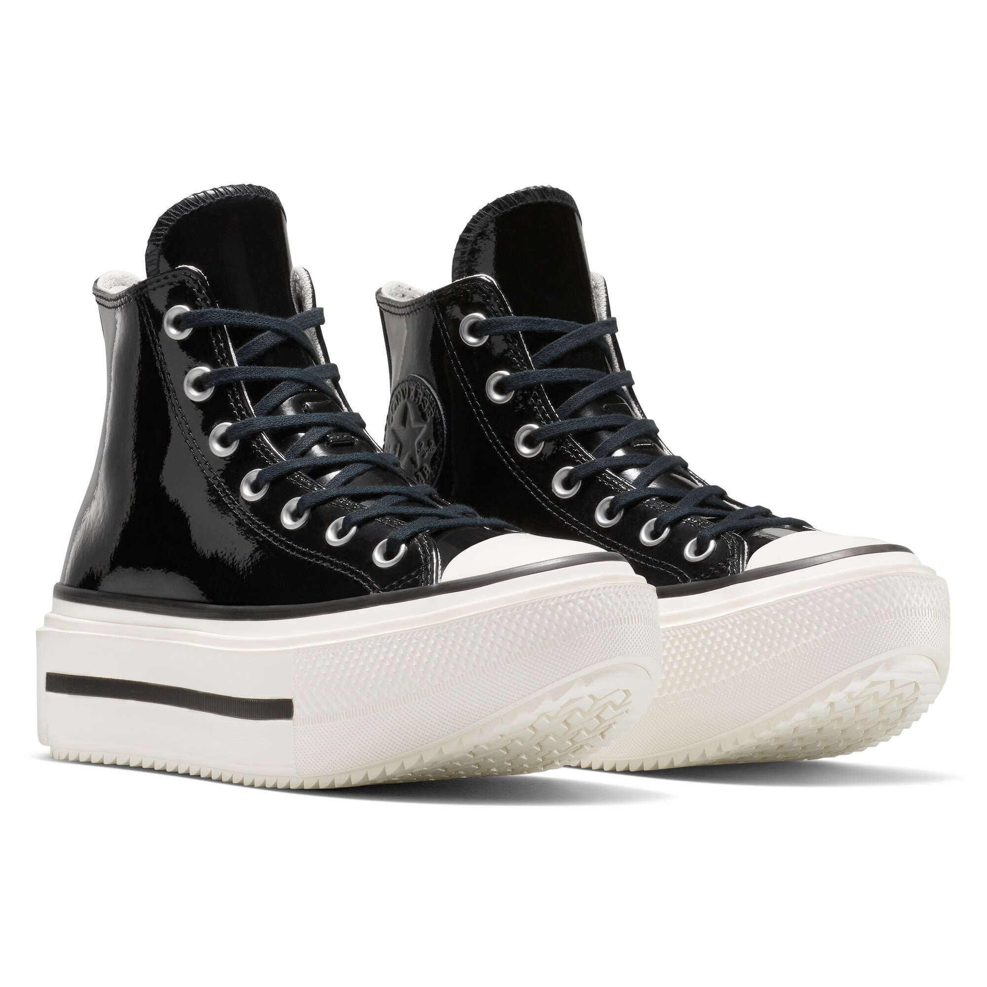 Sapatilhas Casual Chuck Taylor All Star Lift Double Stack Patent Converse Preto-7