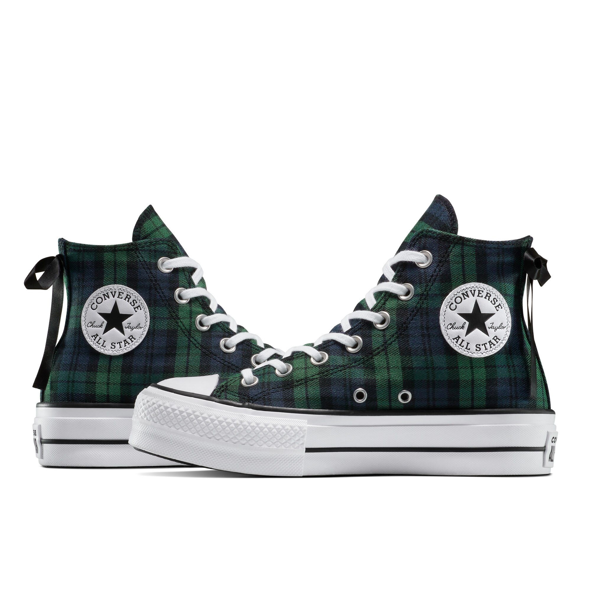Sapatilhas Casual Chuck Taylor All Star Lift Plaid Converse Verde / azul marinho-7