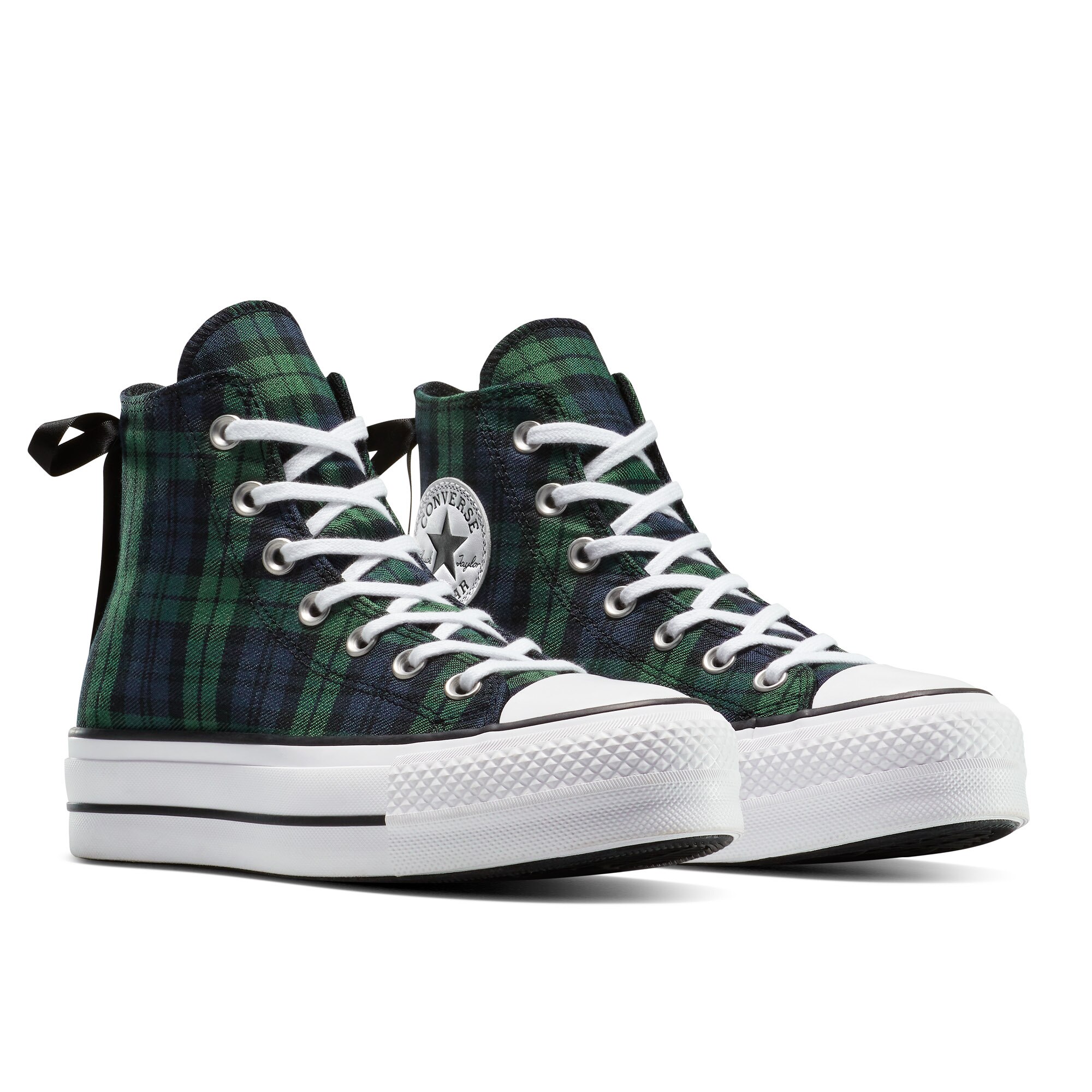Sapatilhas Casual Chuck Taylor All Star Lift Plaid Converse Verde / azul marinho-8