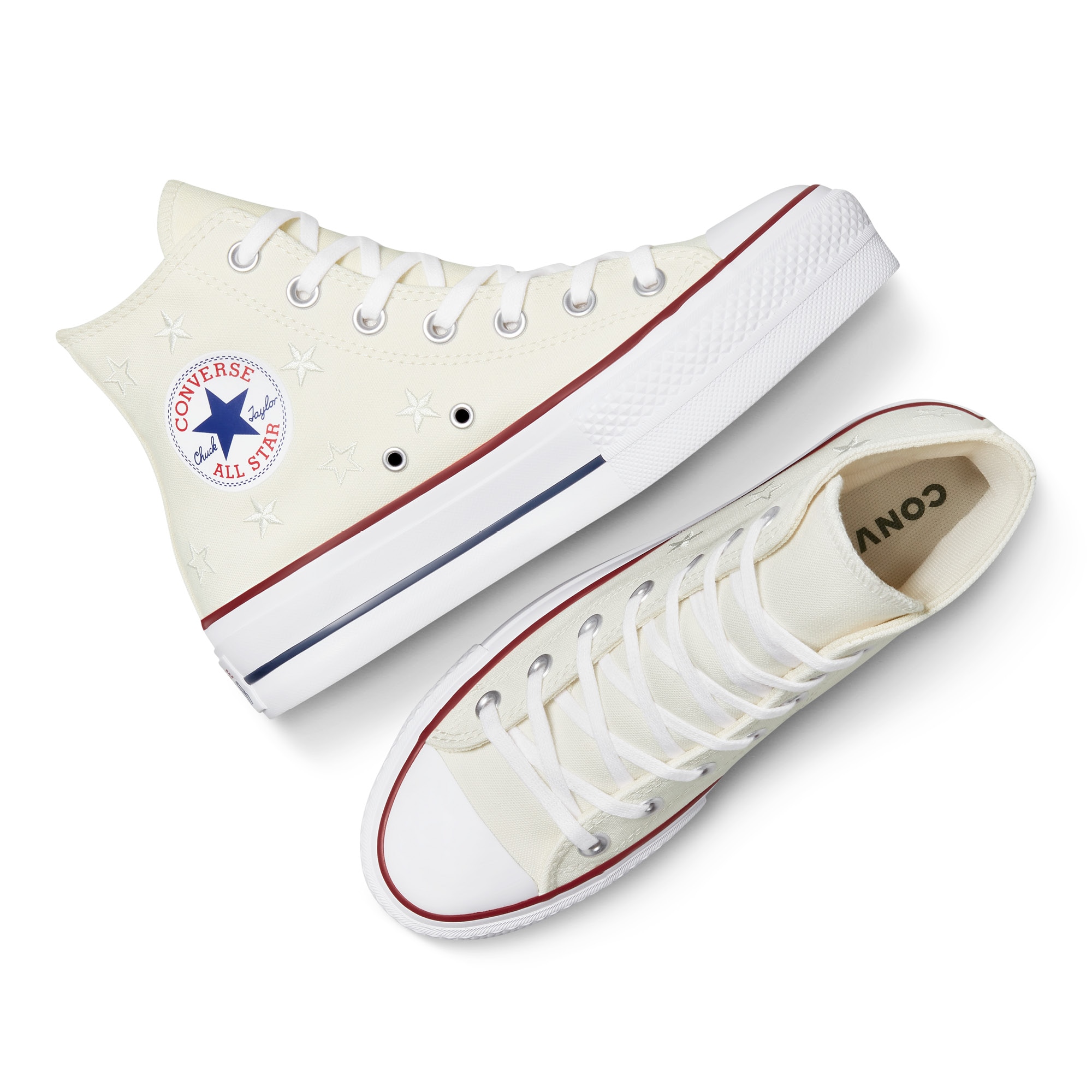 Sapatilhas Casual Chuck Taylor All Star Lift Archive Stars Converse Bege-4