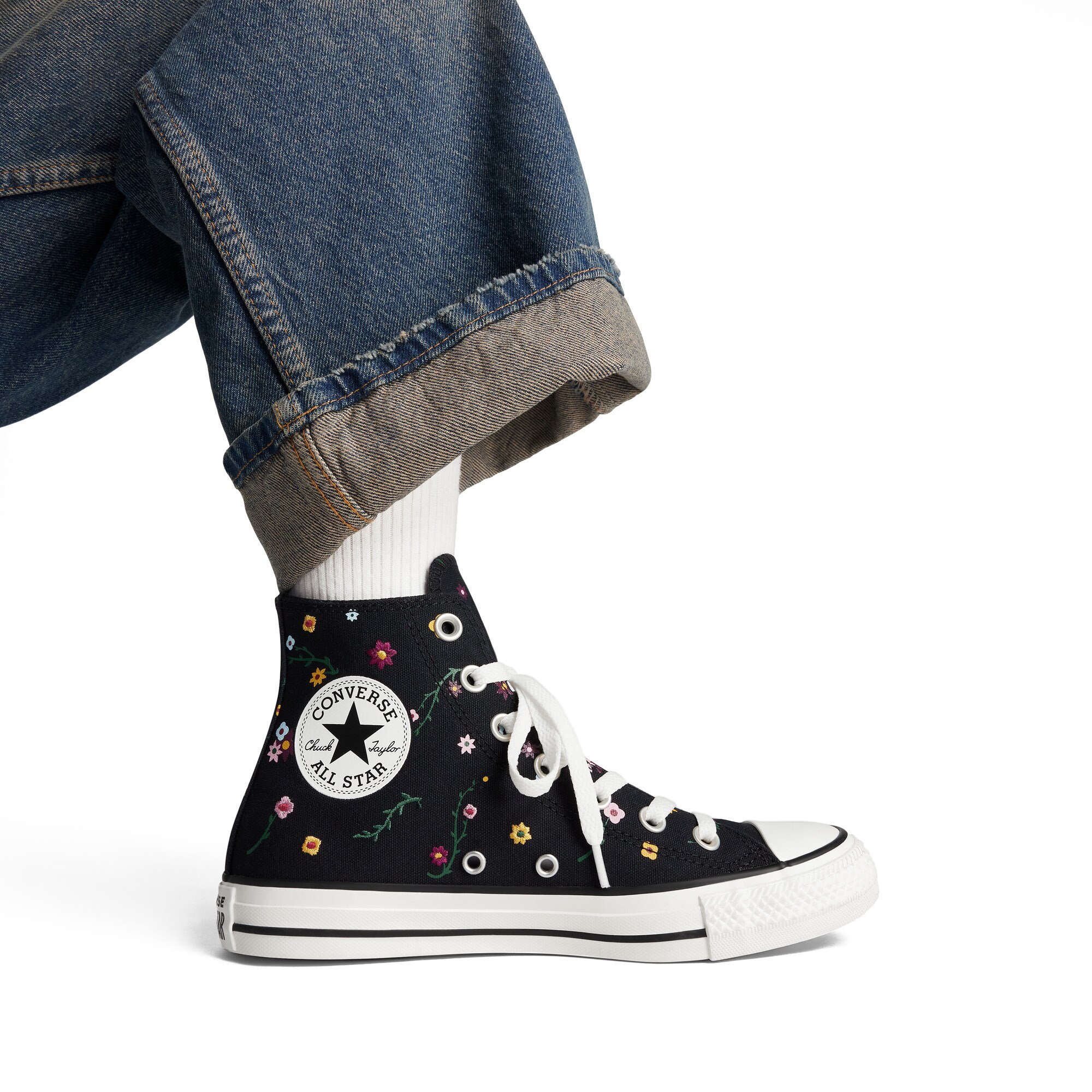 Sapatilhas Casual Chuck Taylor All Star Floral Graphic Converse Preto-2