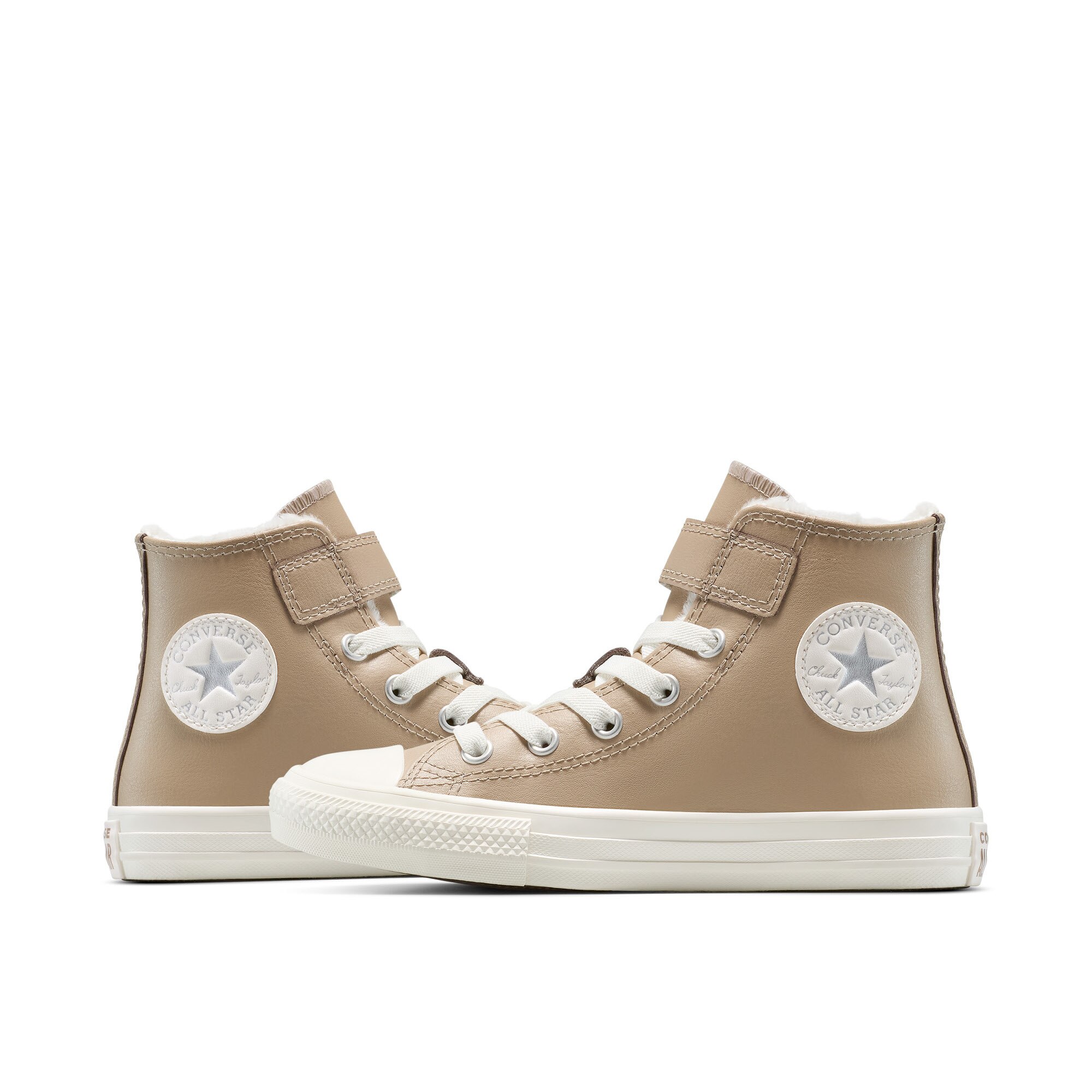 Sapatilhas Casual Infantil Chuck Taylor All Star 1v Winter Essentials Converse Castanho-claro-2