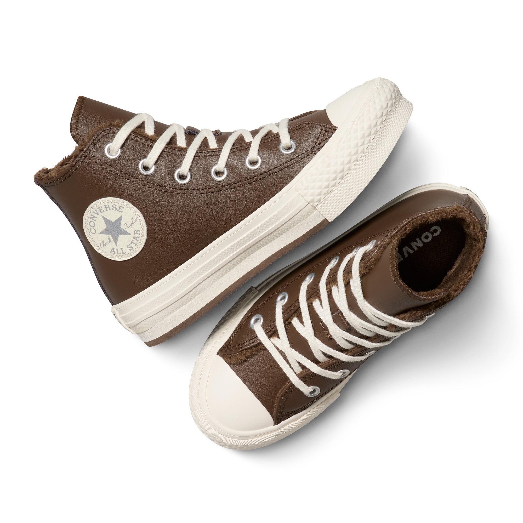 Sapatilhas Casual Infantil Chuck Taylor All Star Eva Lift Winter Essentials Converse Castanho-escuro-4