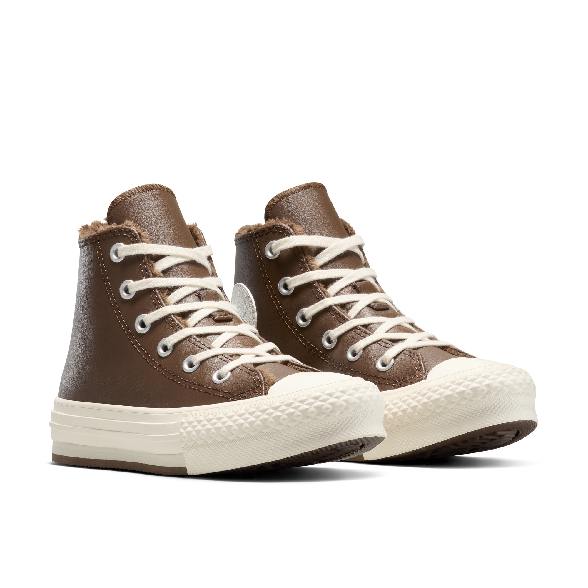 Sapatilhas Casual Infantil Chuck Taylor All Star Eva Lift Winter Essentials Converse Castanho-escuro-5