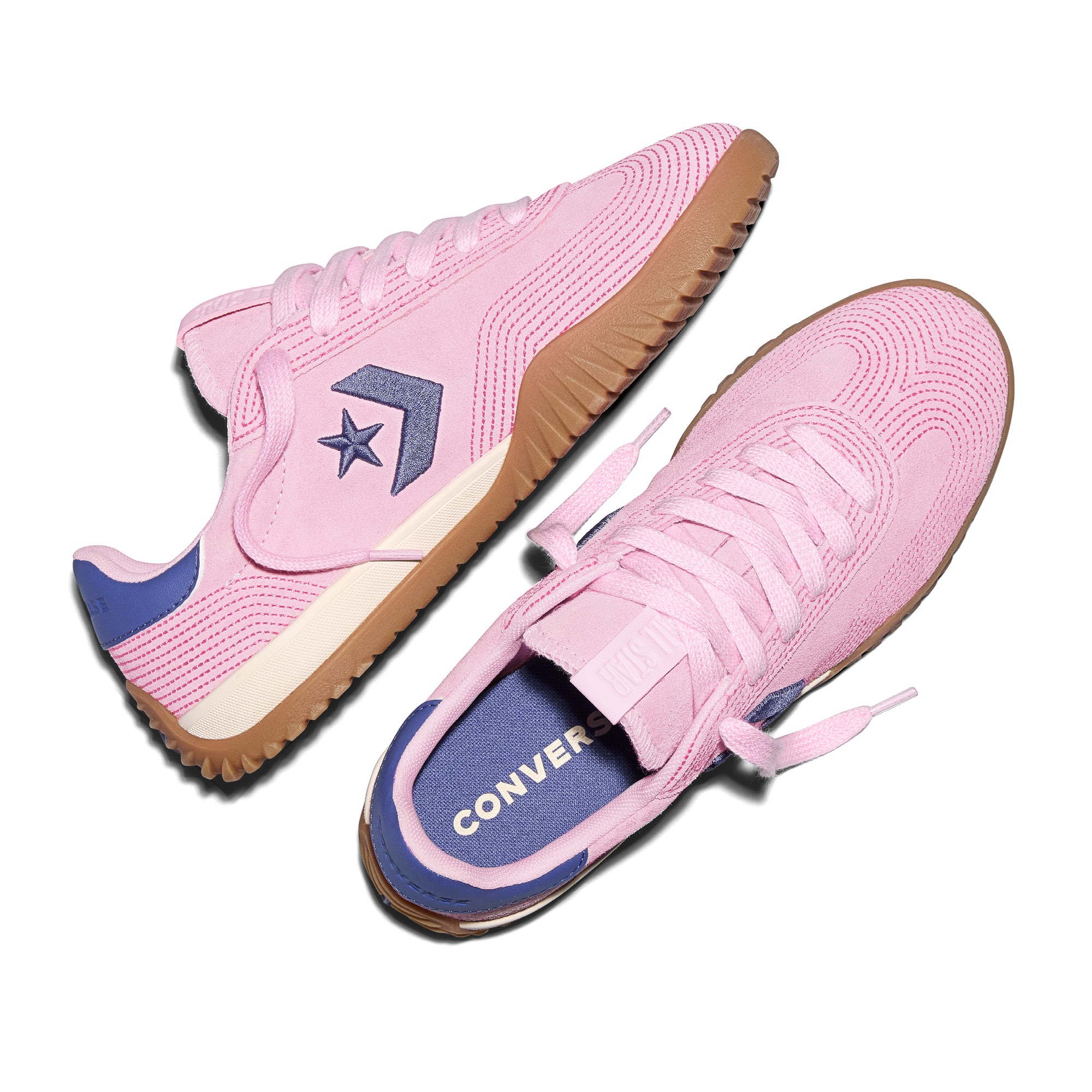 Sapatilhas Casual Run Star Trainer Stitched Suede Converse Rosa-4