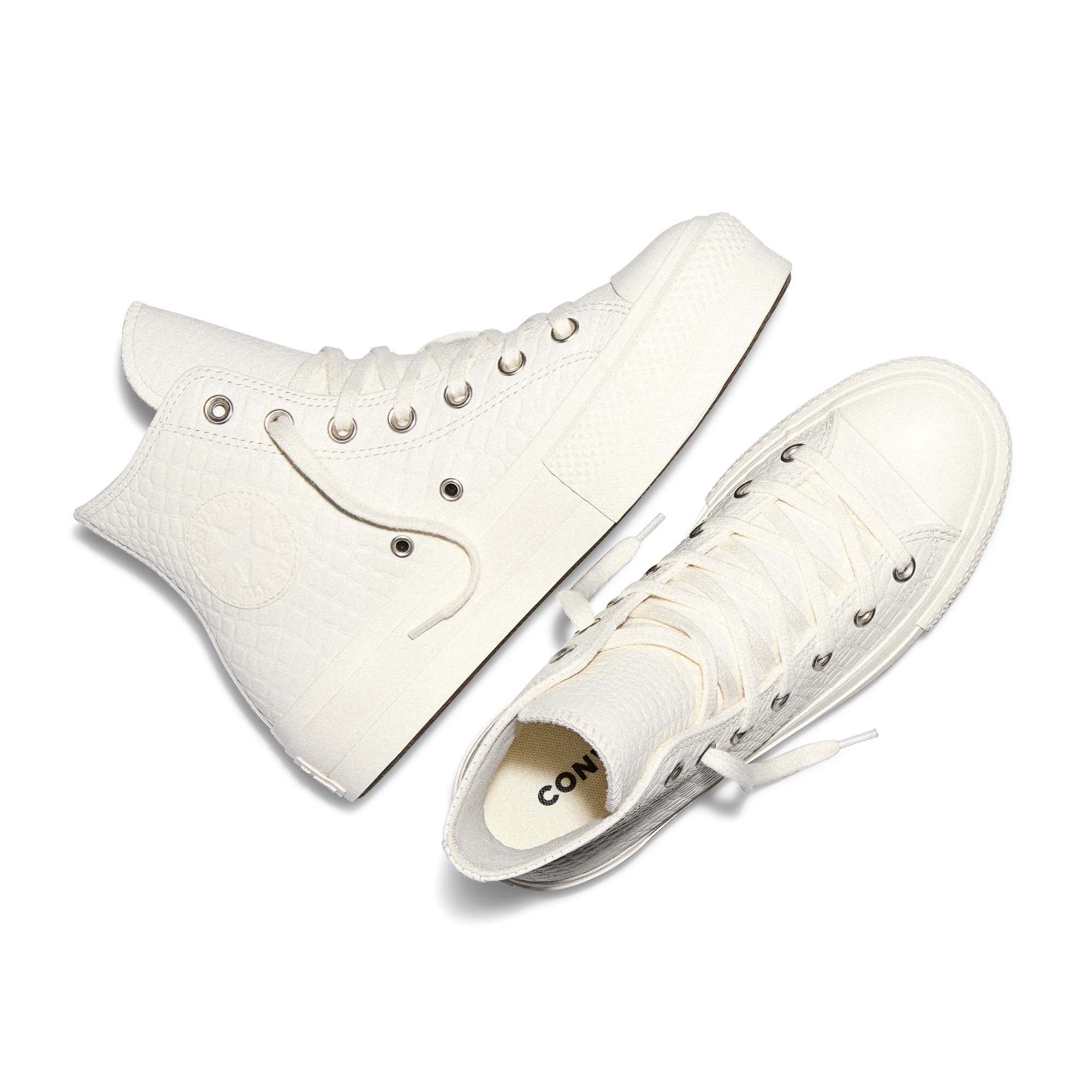 Sapatilhas Casual Chuck Taylor All Star Lift Crocodile Converse Branco-2