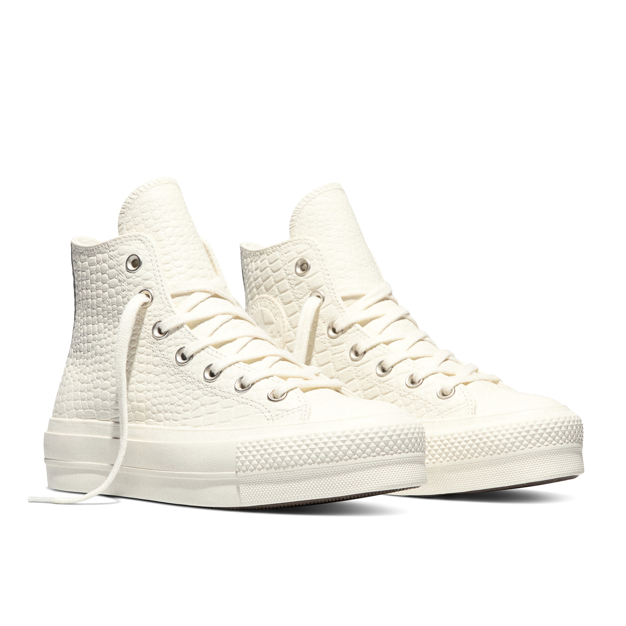 Sapatilhas Casual Chuck Taylor All Star Lift Crocodile Converse Branco-3