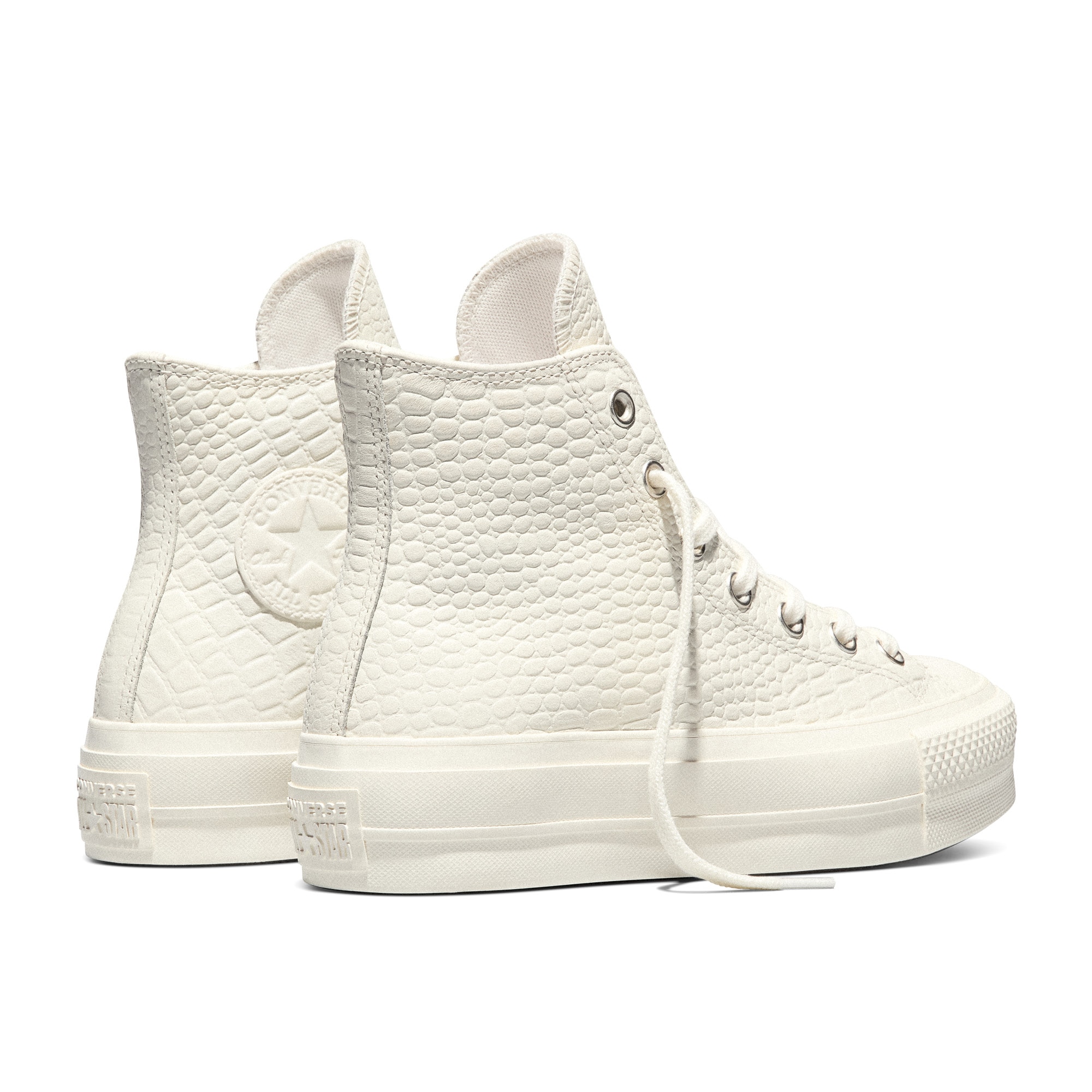 Sapatilhas Casual Chuck Taylor All Star Lift Crocodile Converse Branco-4