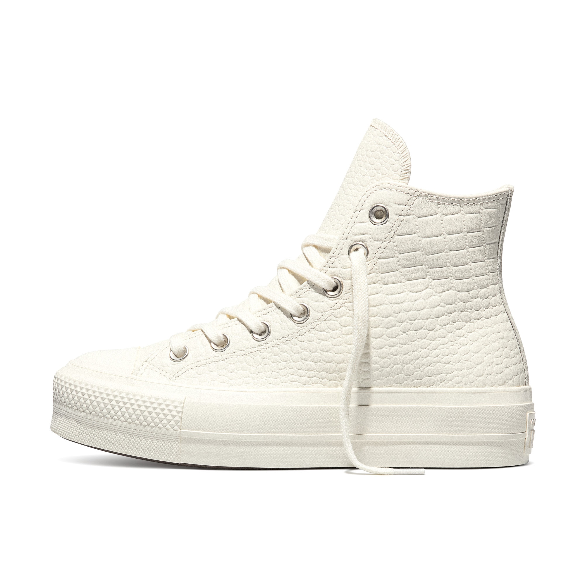Sapatilhas Casual Chuck Taylor All Star Lift Crocodile Converse Branco-7