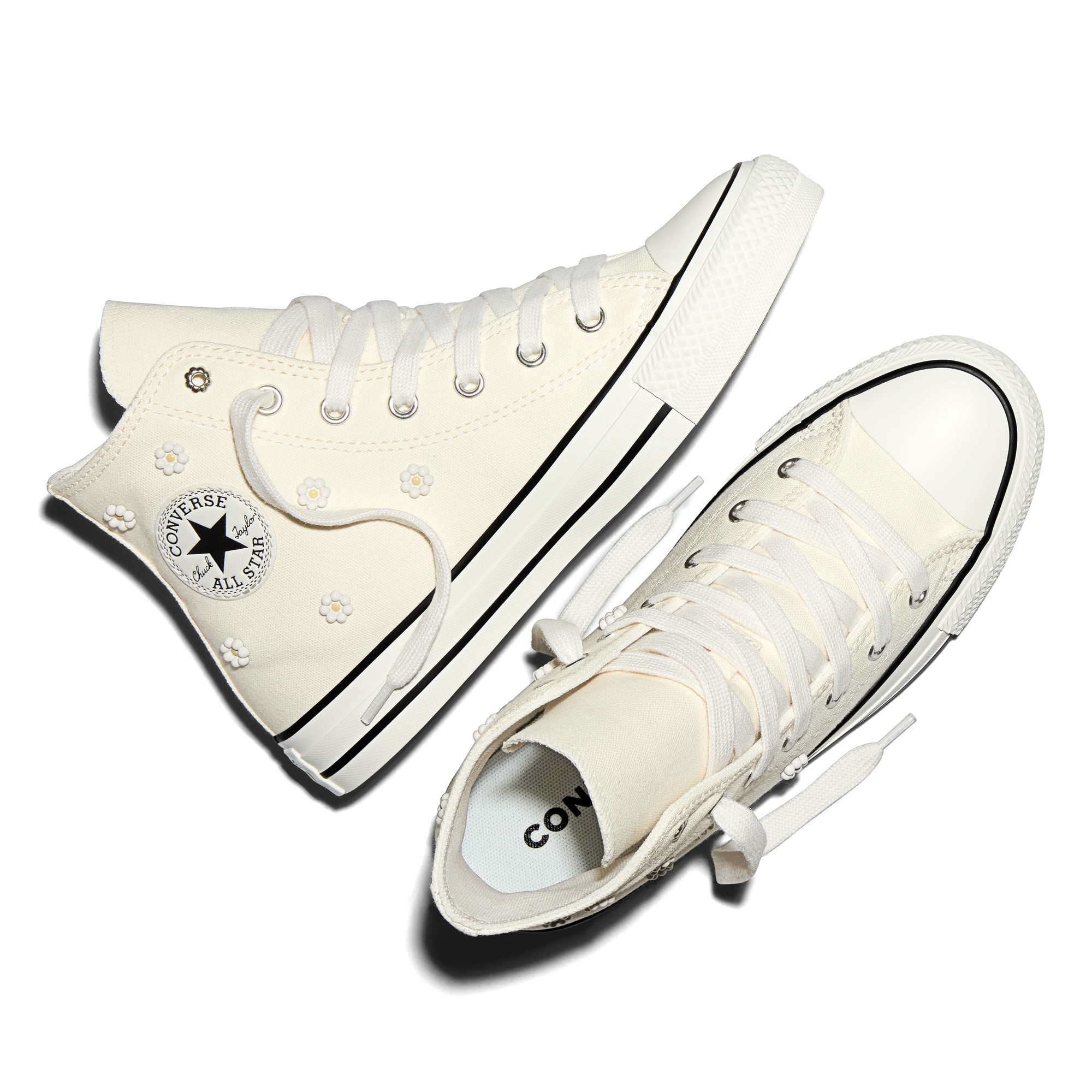 Sapatilhas Casual Chuck Taylor All Star Beaded Converse Infantil Branco-4
