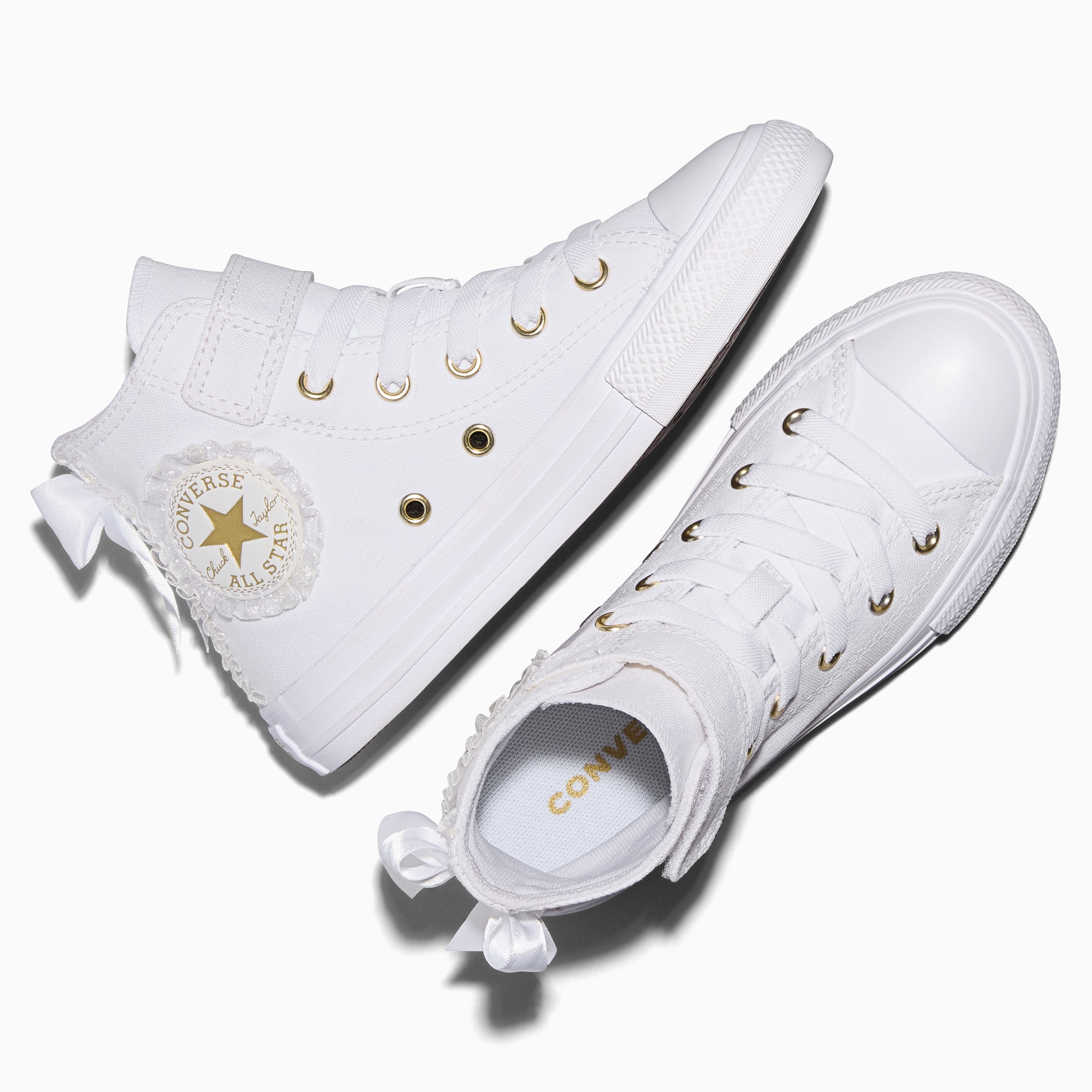 Sapatilhas Casual Chuck Taylor All Star 1v Bow-frill Converse Infantil Branco-3