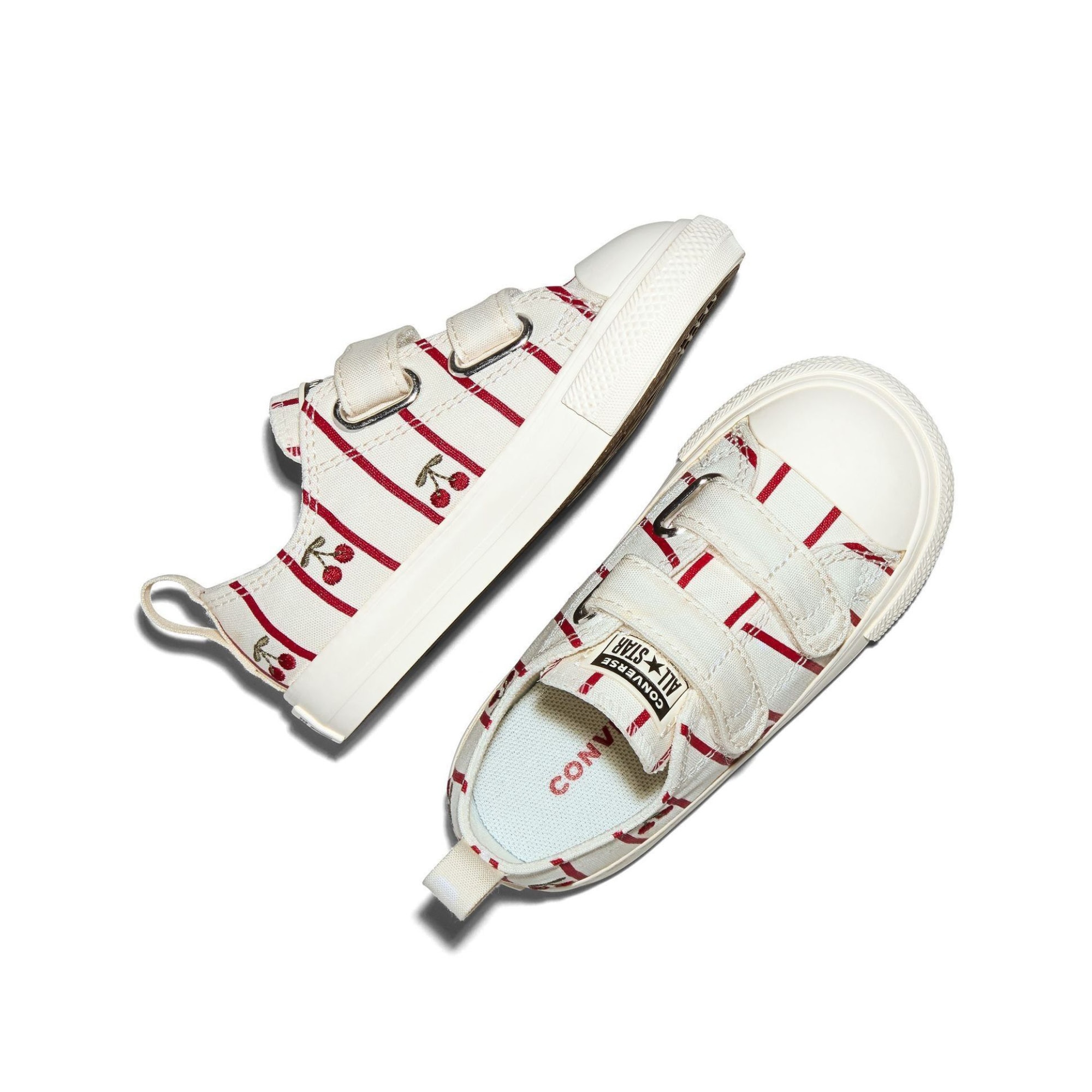 Sapatilhas Casual de Bebés Chuck Taylor All Star 2v Summer Market Converse Branco / Vermelho-5