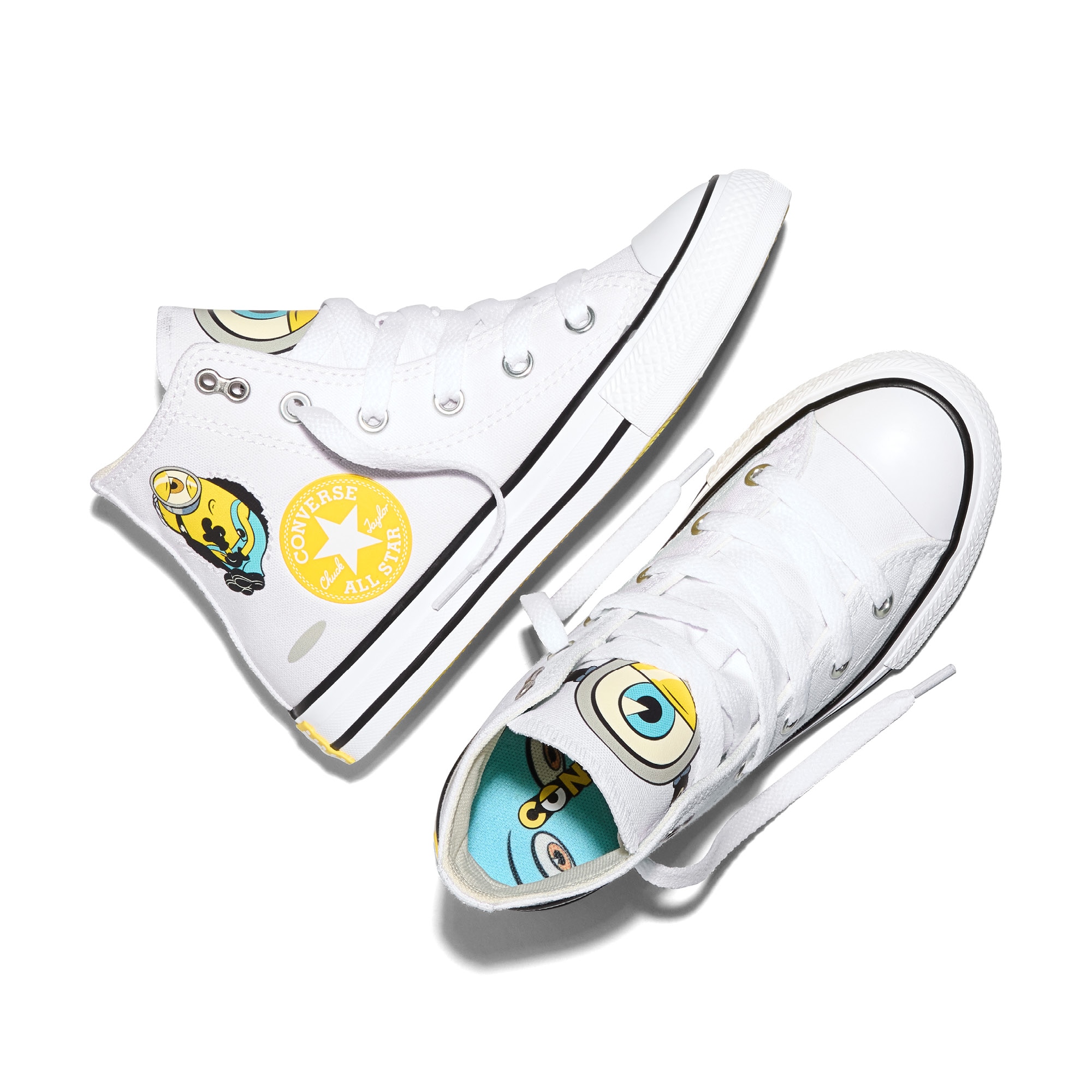 Sapatilhas Casual Infantil Chuck Taylor All Star Minions Converse Branco-4