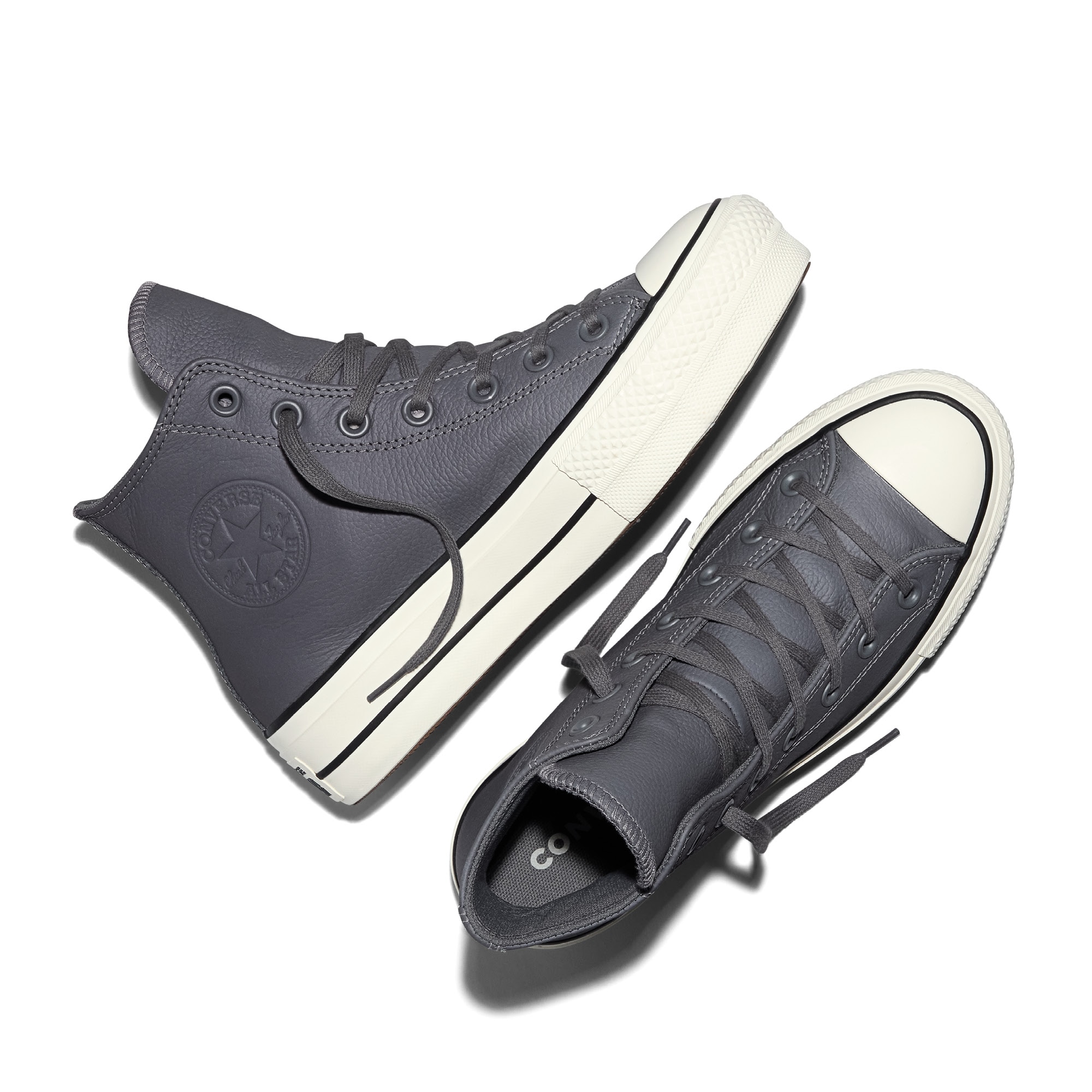 Sapatilhas Casual Chuck Taylor All Star Lift Protect Pele Converse Cinzento-escuro-3