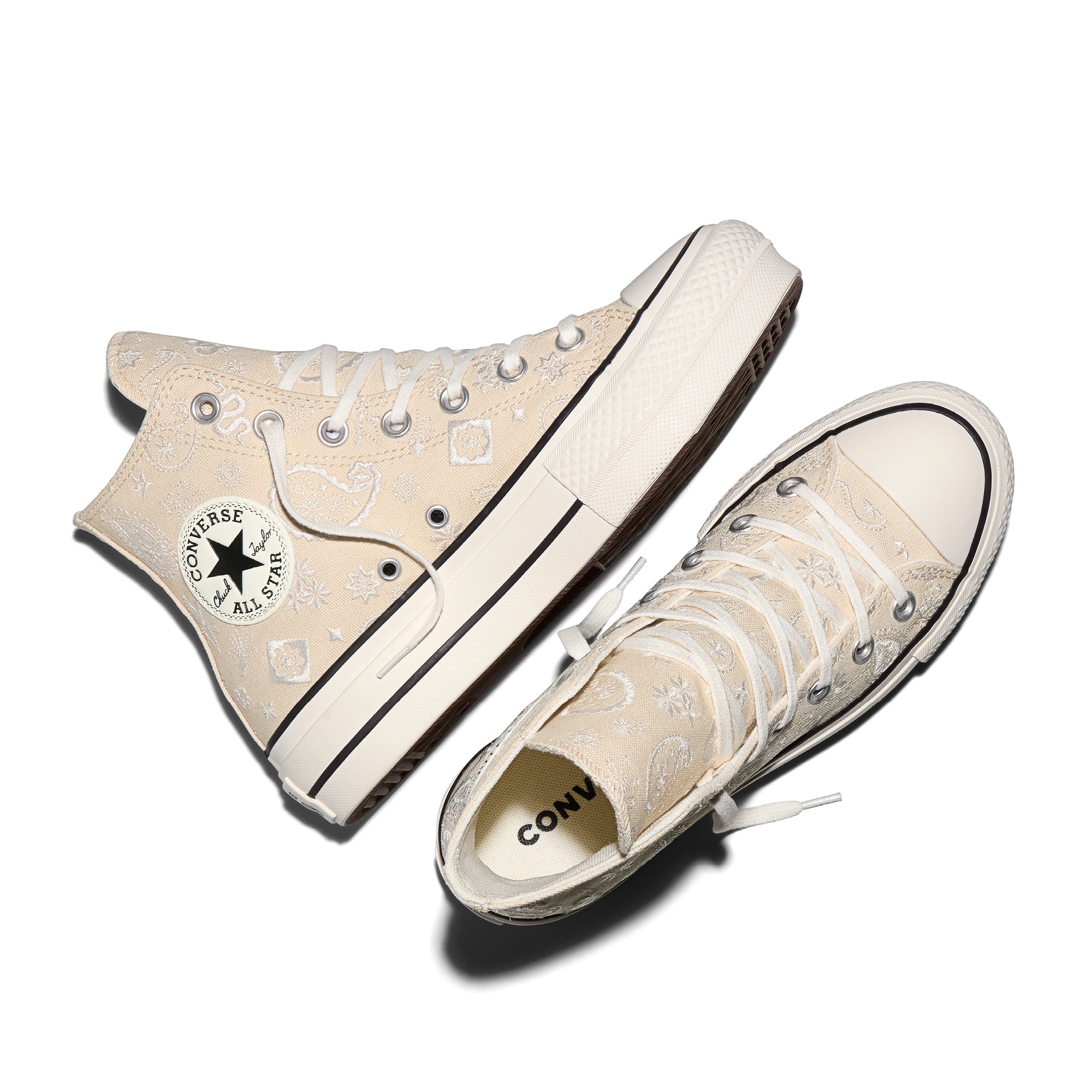 Sapatilhas Casual Chuck Taylor All Star Lift Elevated Paisley Converse Natural-3