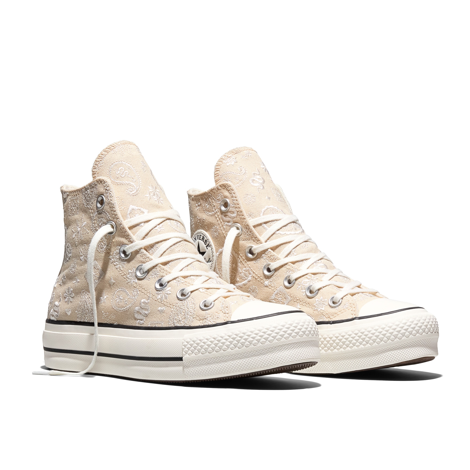 Sapatilhas Casual Chuck Taylor All Star Lift Elevated Paisley Converse Natural-4