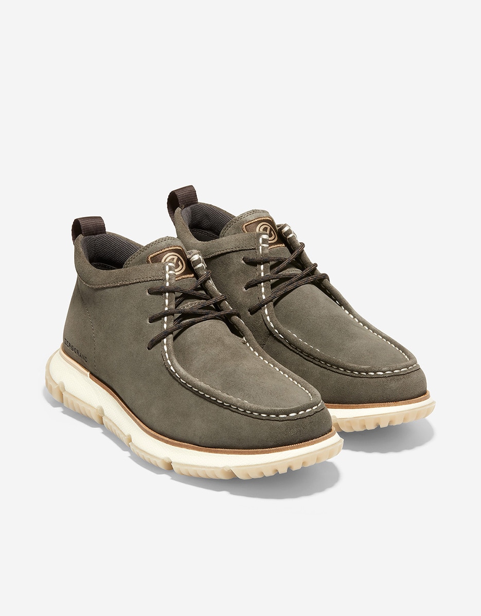 Botins Estilo Wallaby de Pele em Verde Verde-4