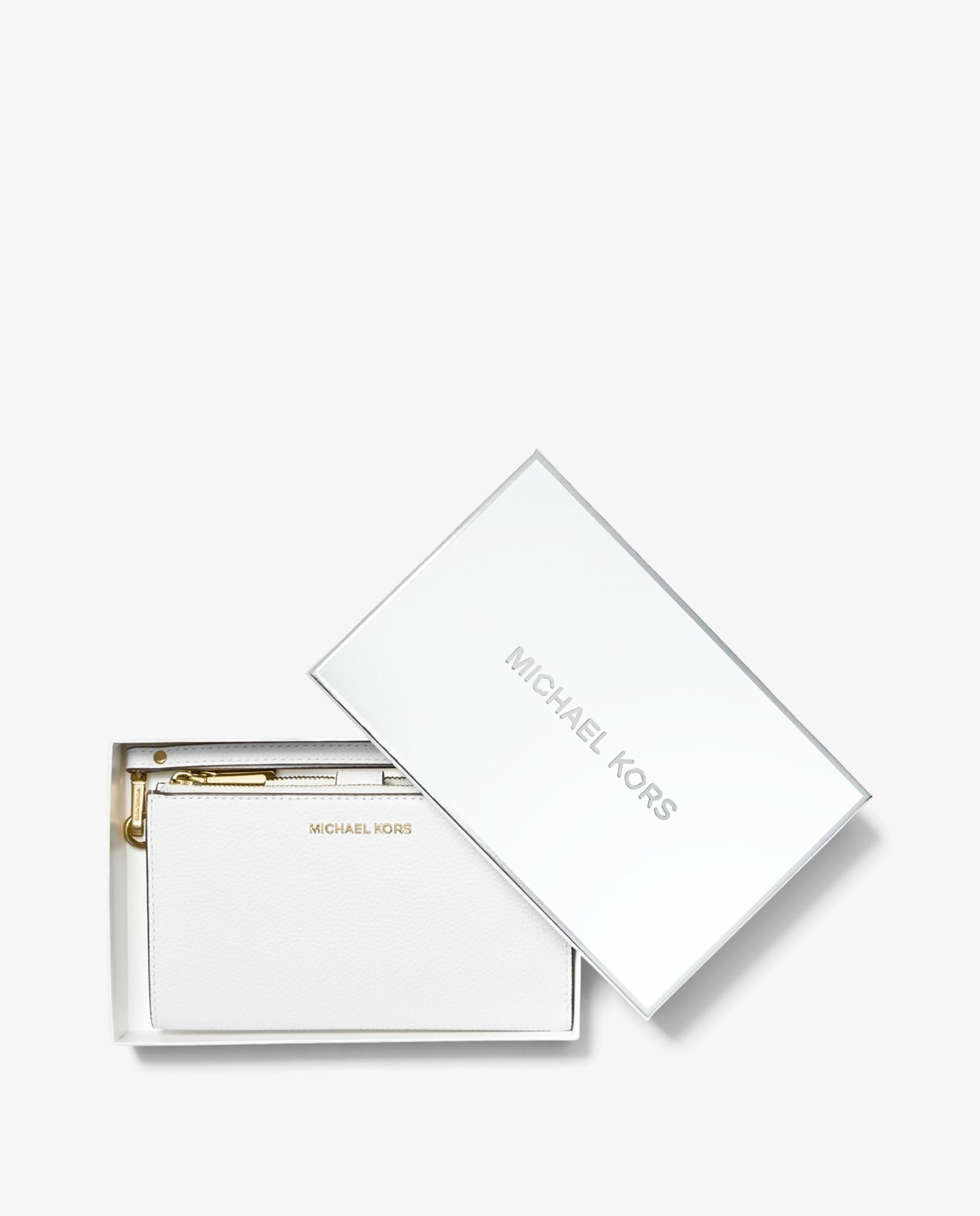 Carteira Adele de Pele com Compartimento para Smartphone Branco-4
