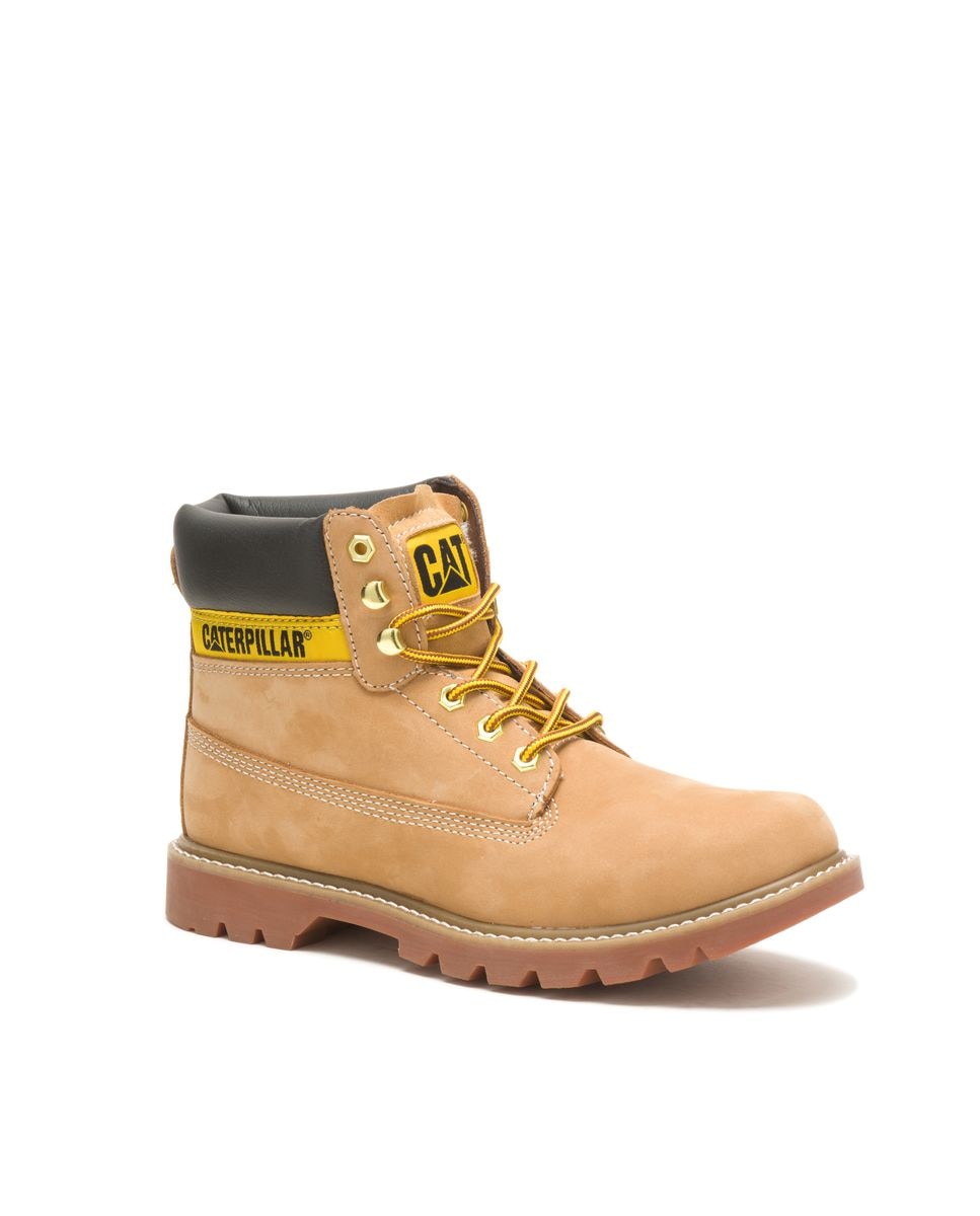 Botas Caterpillar de Adulto em Pele com Atacadores Amarelo / Preto-2