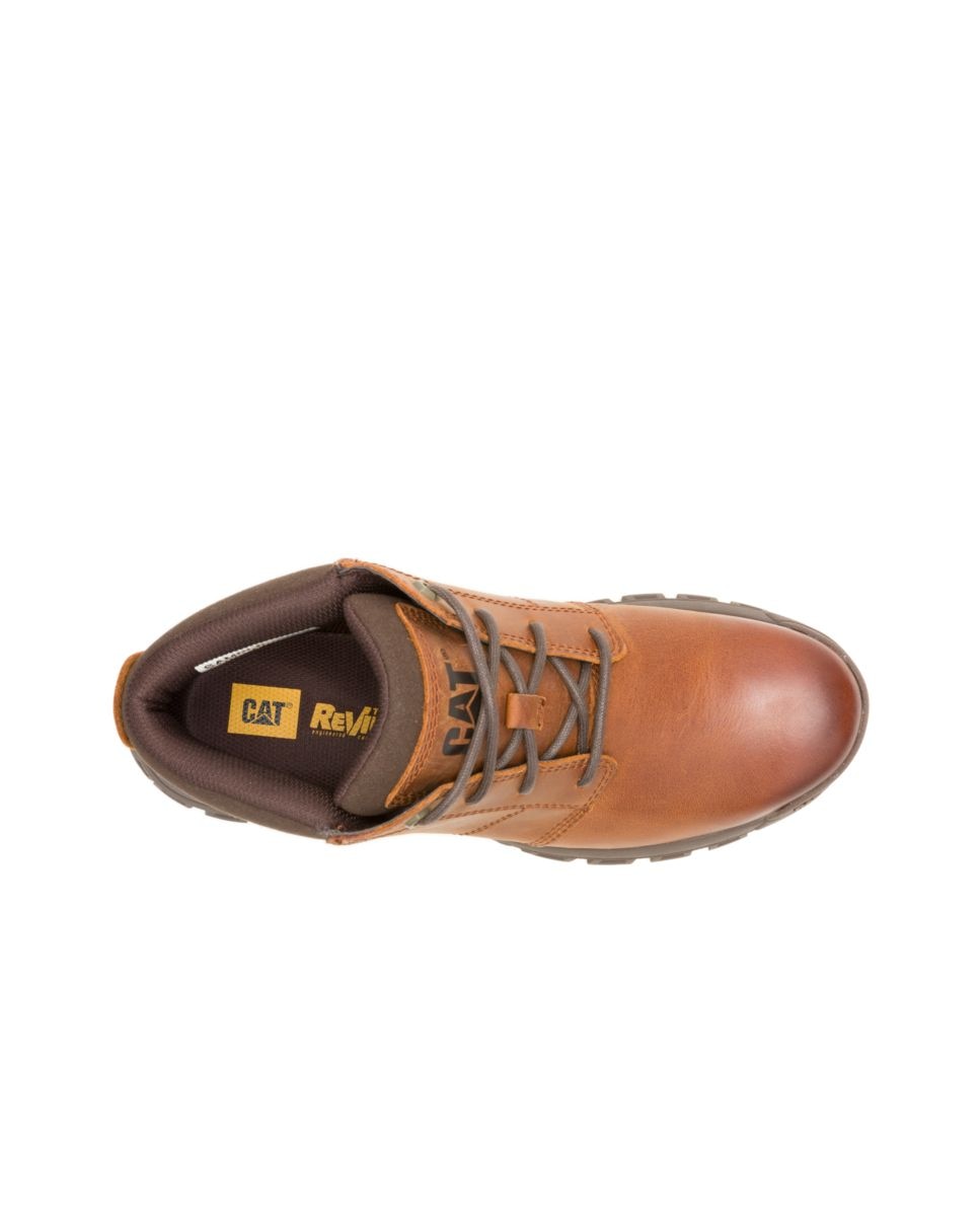 Botas de Pele Threshold Chukka Burnish Castanho-4