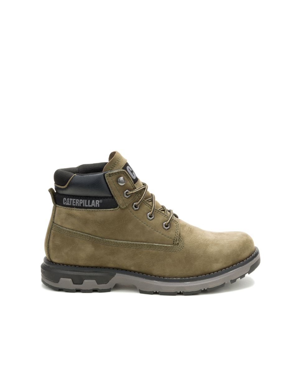 Botas de Pele Pursue Verde-Castanho-1