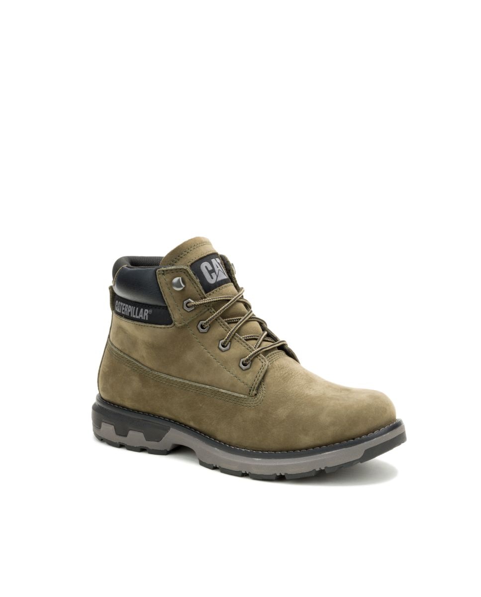 Botas de Pele Pursue Verde-Castanho-2