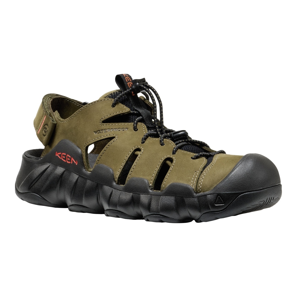Sandálias de Montanha Hyperport Leather Fisherman Keen Verde Azeitona-2
