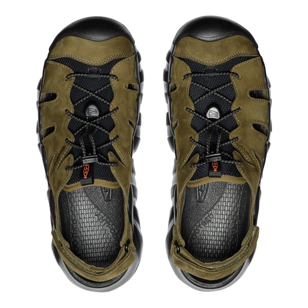 Sandálias de Montanha Hyperport Leather Fisherman Keen Verde Azeitona-4
