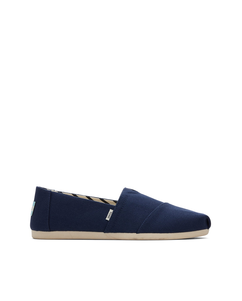 Alpercatas Rasas Classic Toms de Lona Azul-marinho-1
