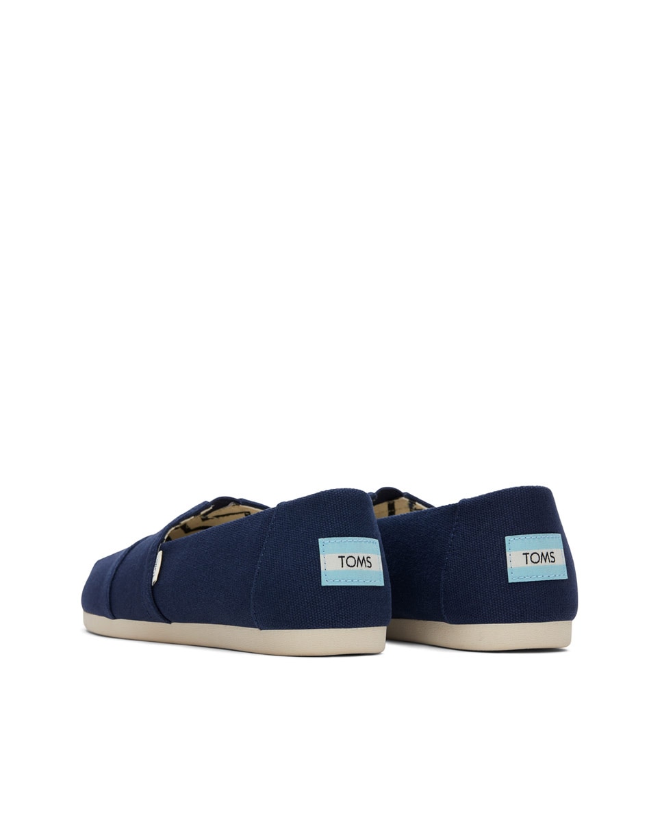 Alpercatas Rasas Classic Toms de Lona Azul-marinho-3