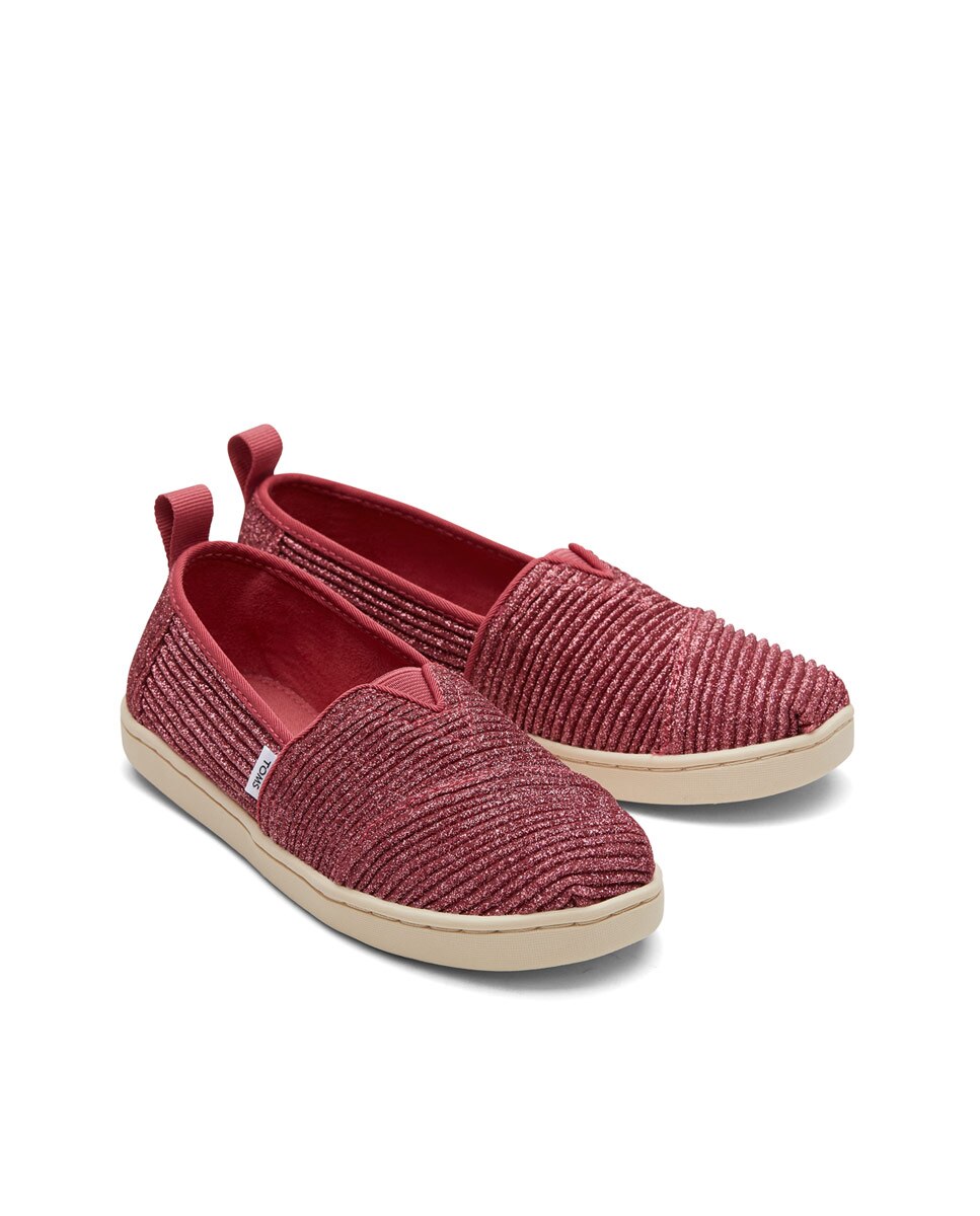 Alpercatas Vermelhas Infantil com Glitter Toms Vermelho-2