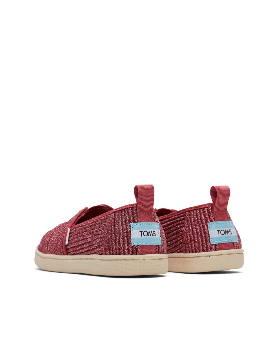 Alpercatas Vermelhas Infantil com Glitter Toms Vermelho-3