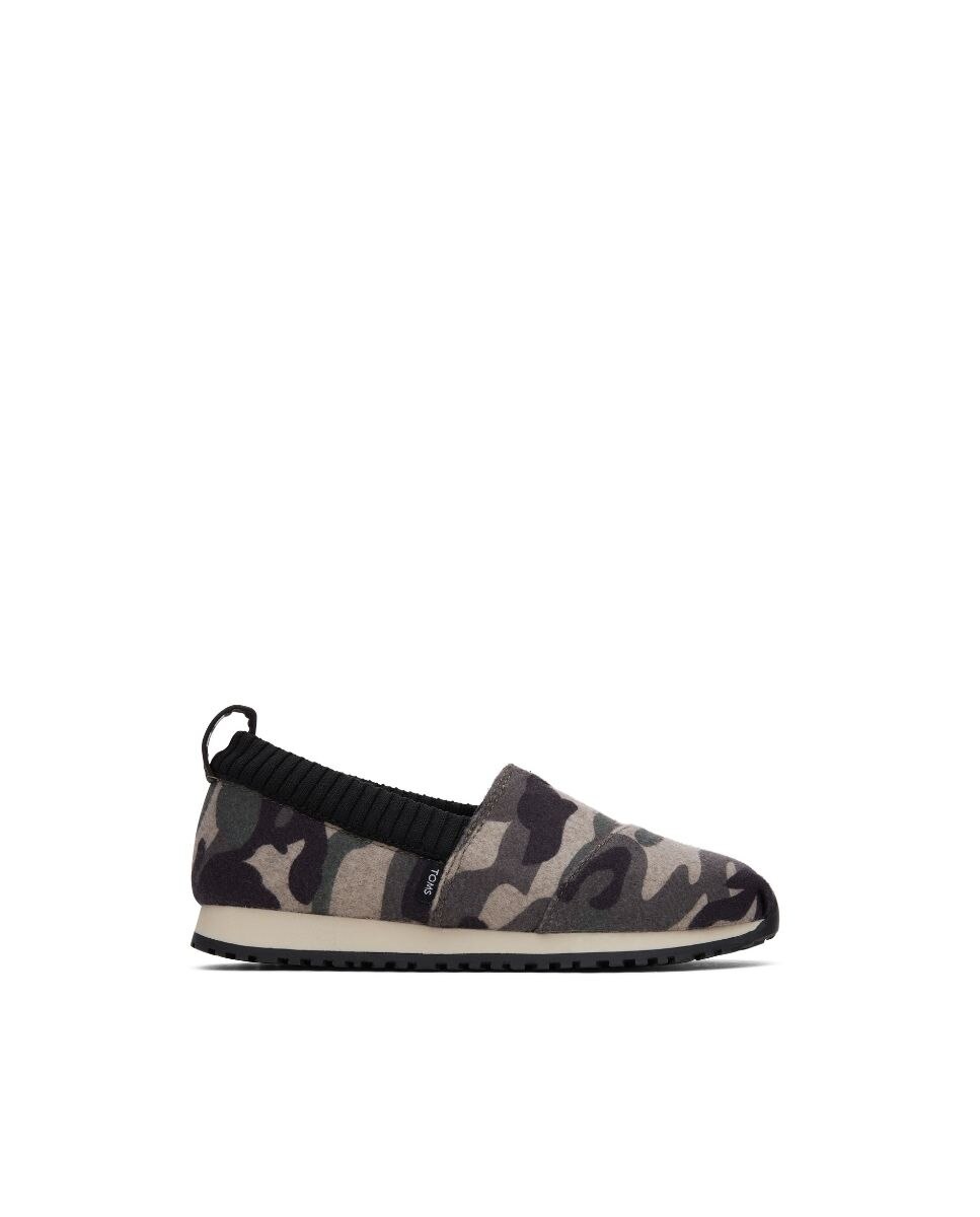 Imagem 0 de Alpercatas Infantil Toms de Lona em Verde Camuflagem