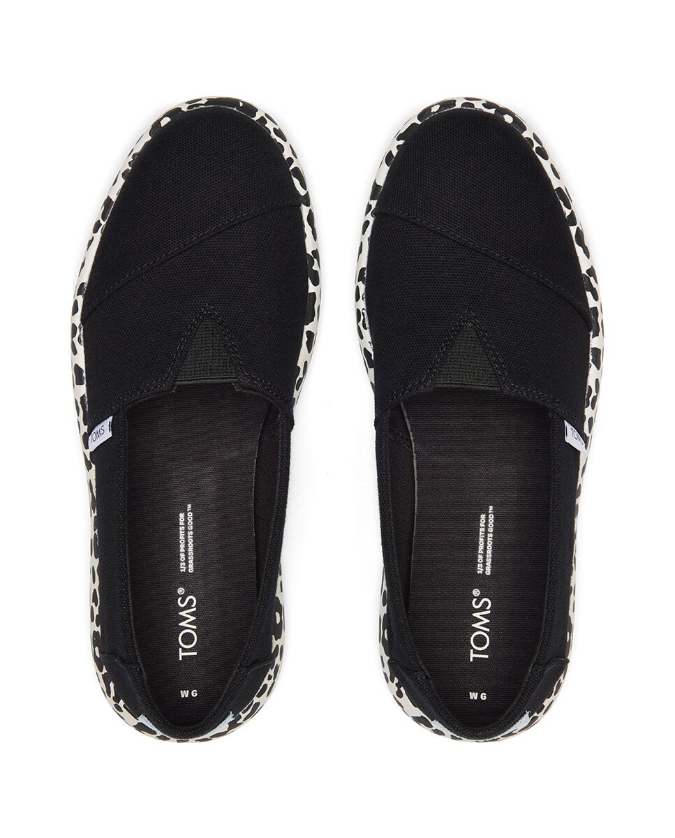 Alpercatas com Plataforma Mallow de Lona com Estampado Animal Preto-3