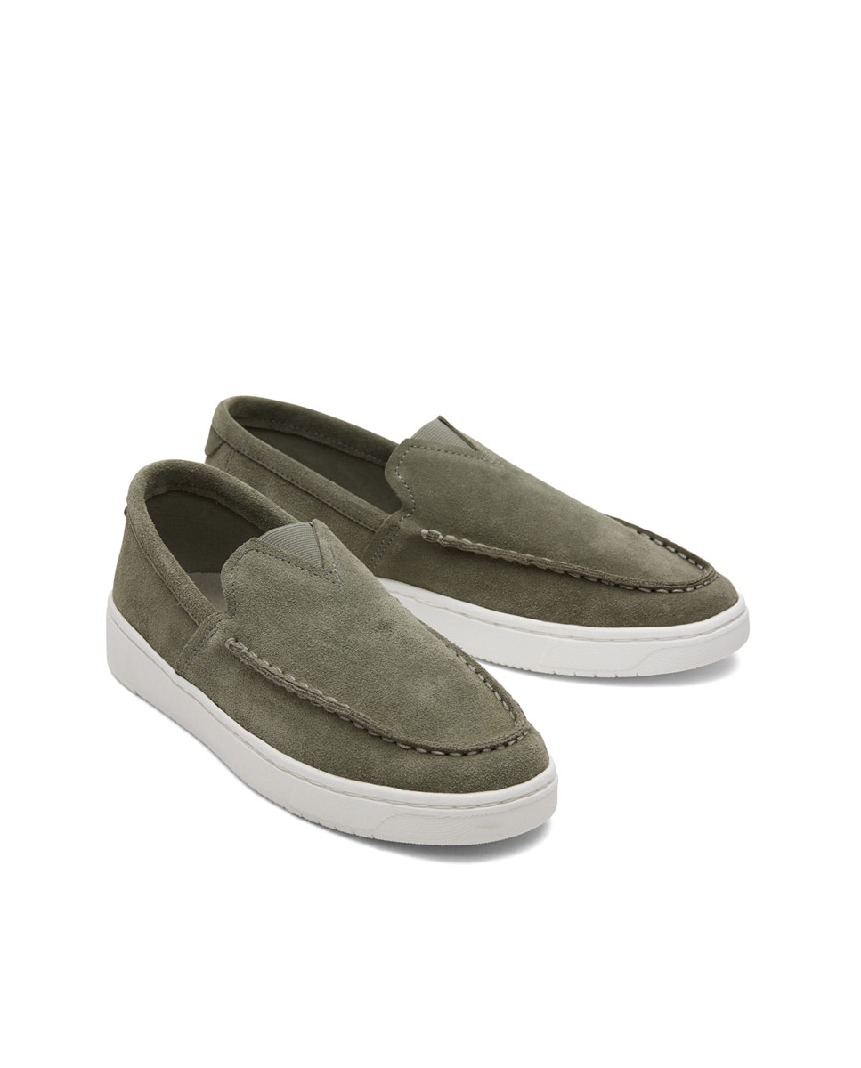 Alpercatas Dress Casual Trvl Lite 2.0 Loafer Toms em Camurça Verde Azeitona-2