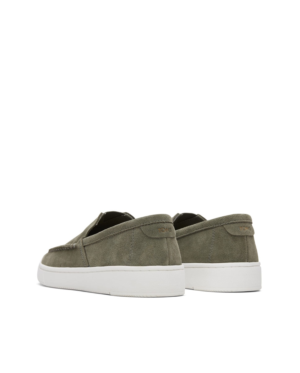 Alpercatas Dress Casual Trvl Lite 2.0 Loafer Toms em Camurça Verde Azeitona-3