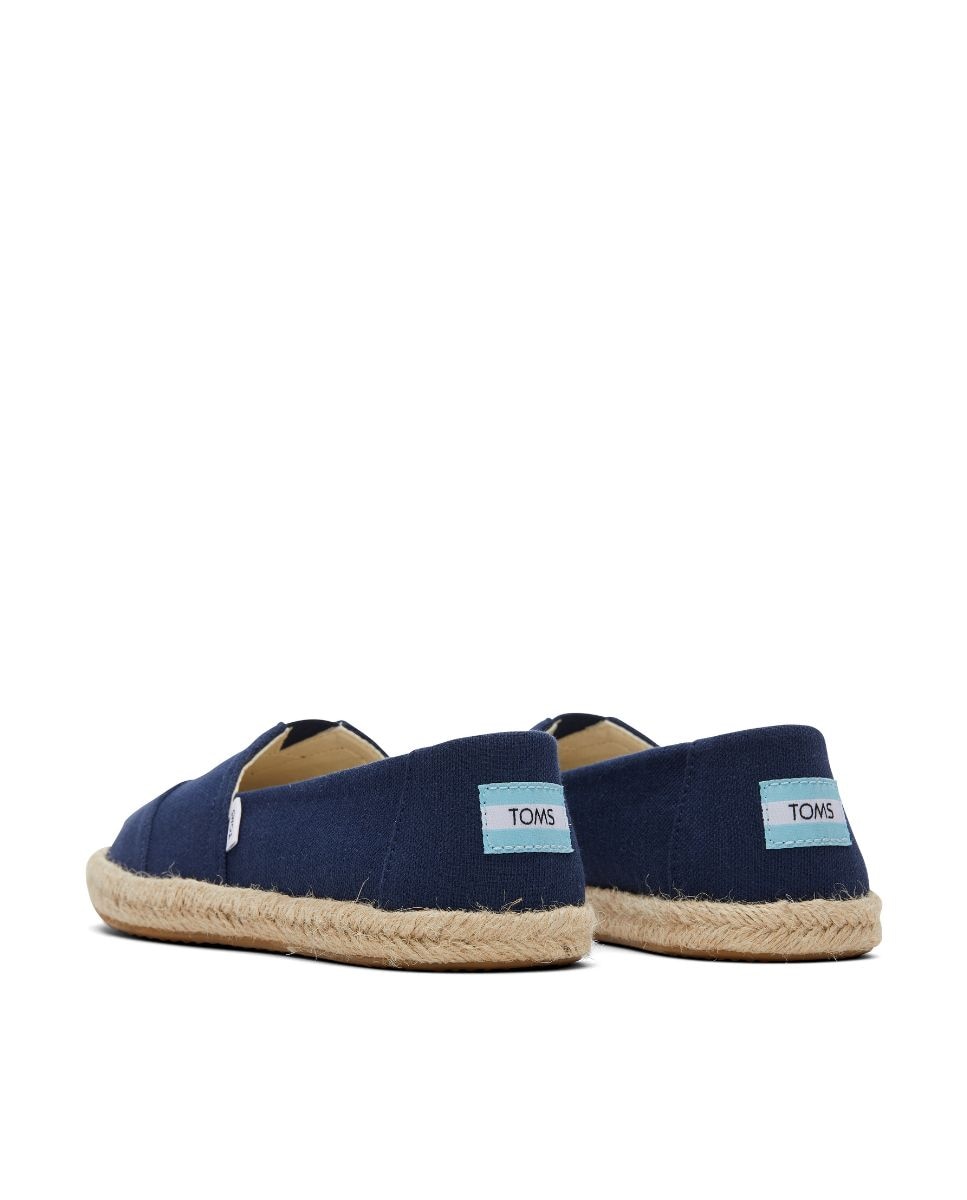 Alpercatas Rasas Rope Toms de Lona com Sola de Juta Azul-marinho-3