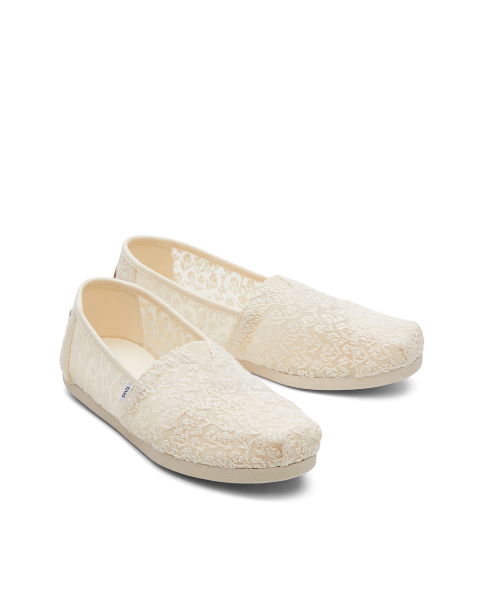 Alpercatas Rasas de Crochet em Natural Natural-2