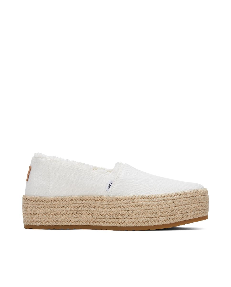 Alpercatas com Plataforma Valencia Toms de Lona Branco-1