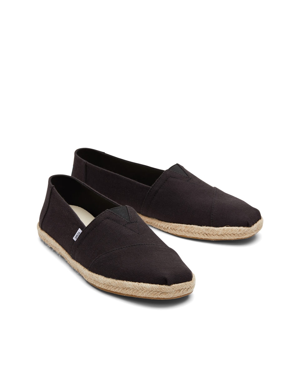 Alpercatas Rope Toms em Lona com Juta Preto-2