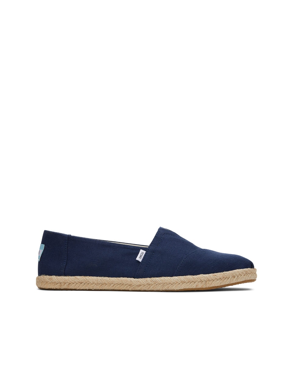 Imagem 0 de Alpercatas Rope Toms de Lona Azul-marinho Às Riscas