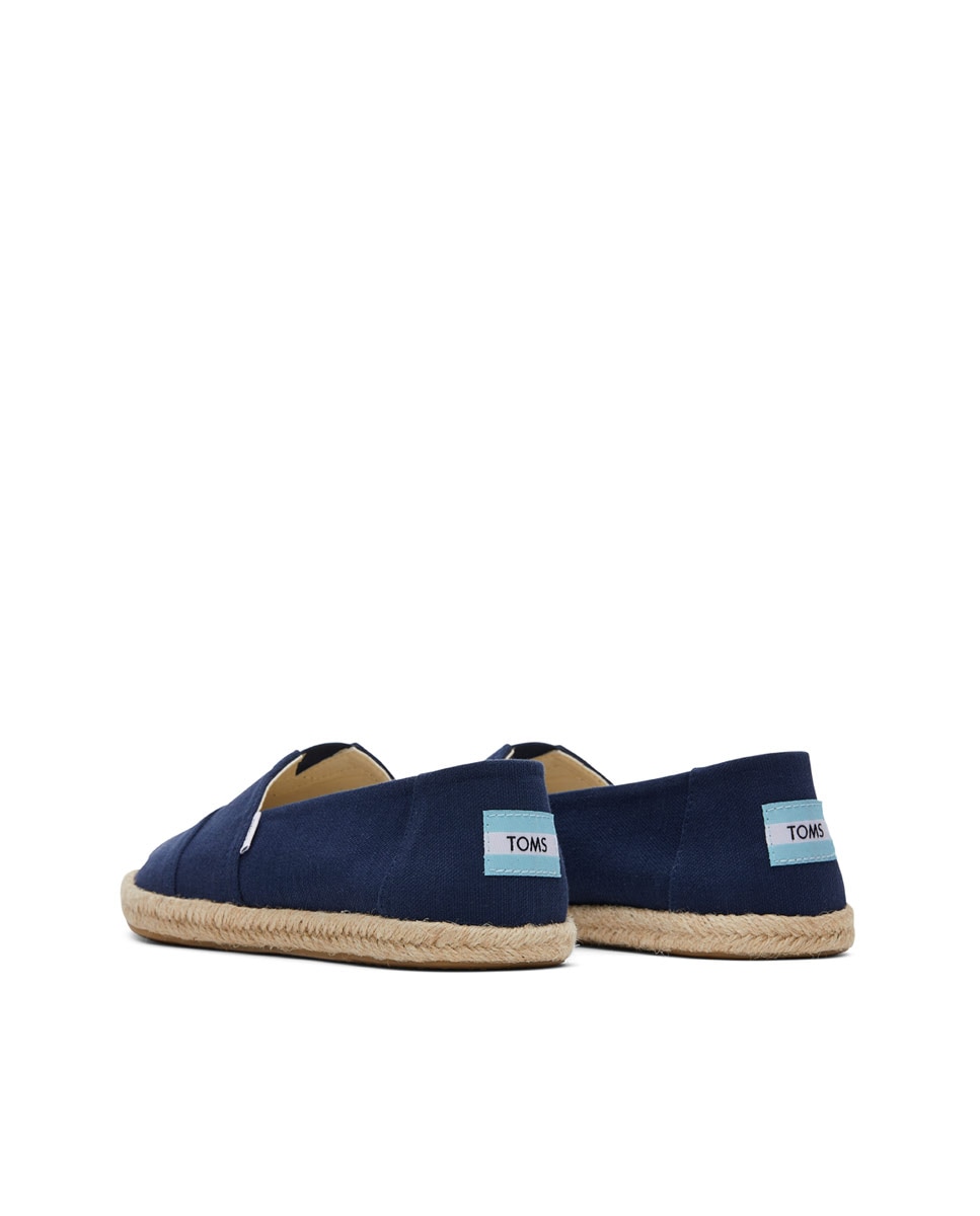Alpercatas Rope Toms de Lona Azul-marinho Às Riscas Azul-3
