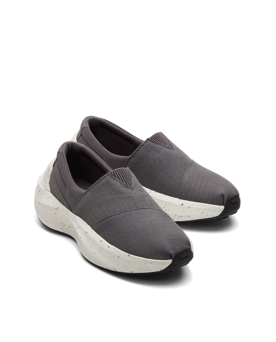 Alpercatas Rasas Gamma Toms em Lona Cinzento-2