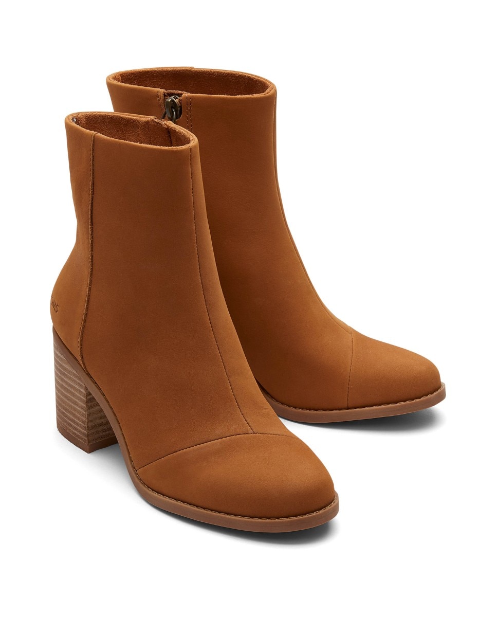 Botas Evelyn em Pele Castanho-2